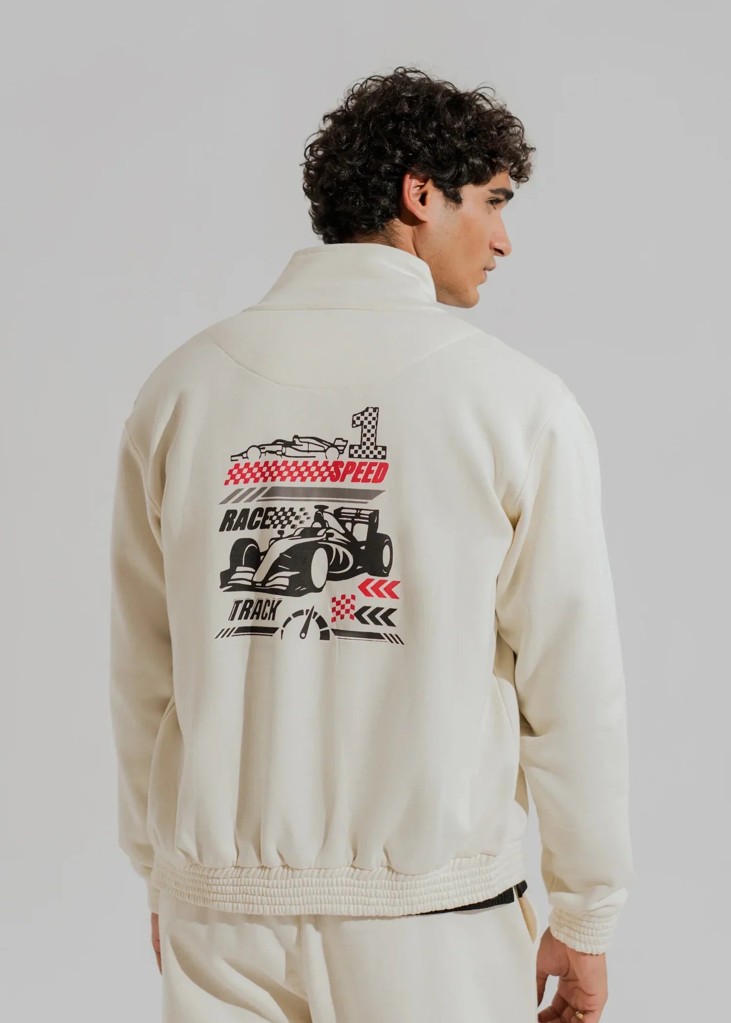 fleece Jacket in Off-white