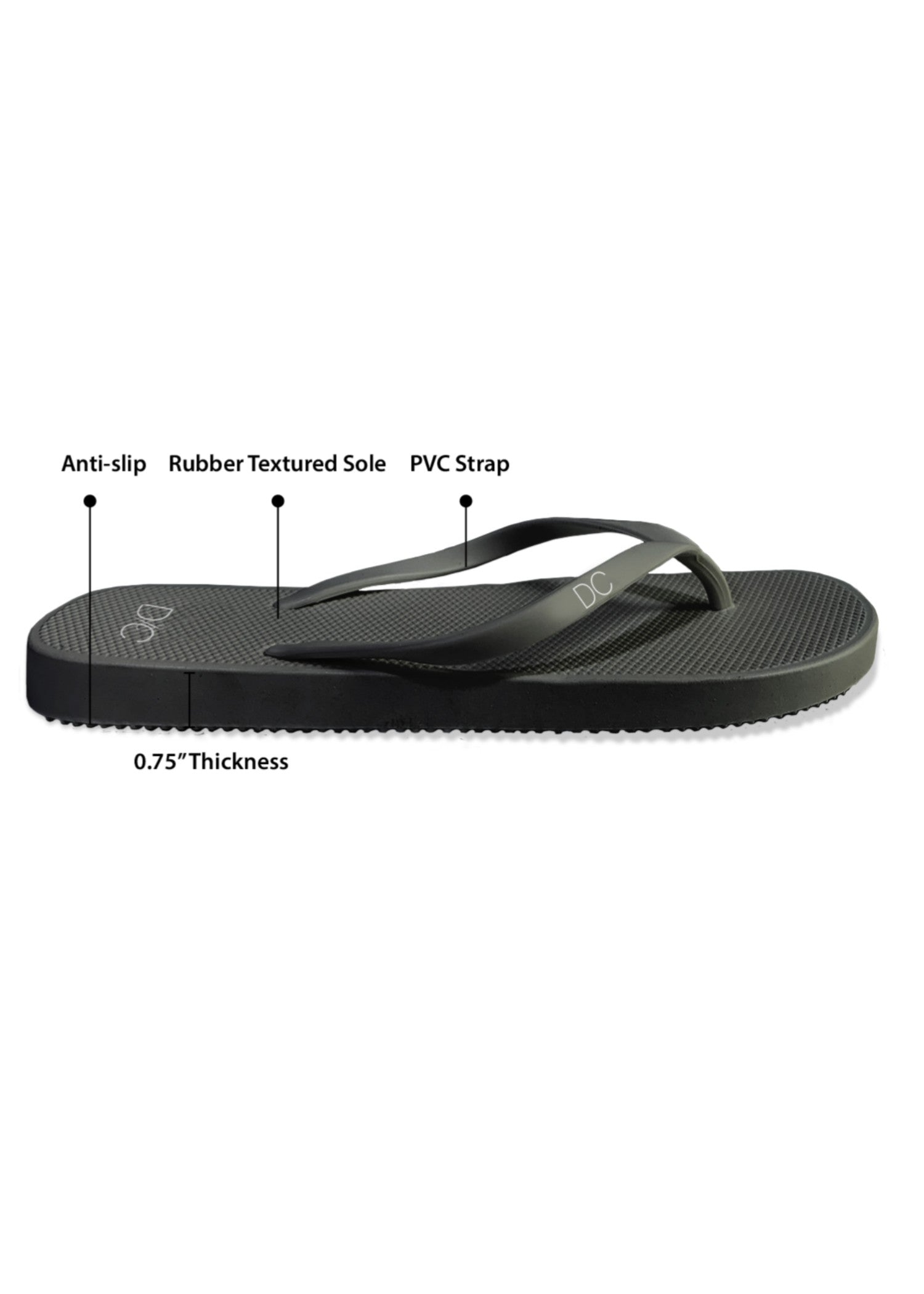 Flip Flop in Black by - High Quality Women Flip Flop GIN3750