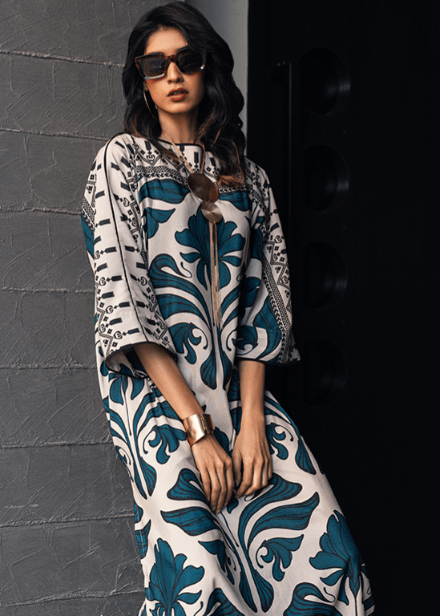 polycotton Kurta Set in Multi