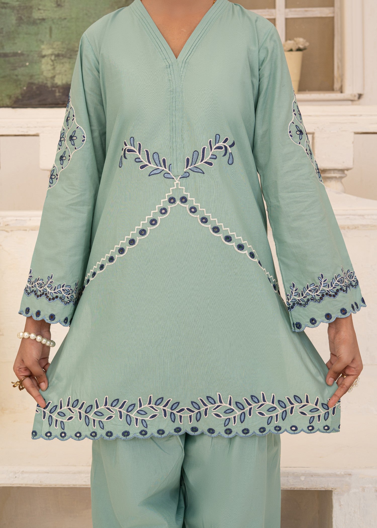 cotton Co Ord Sets in Moss green