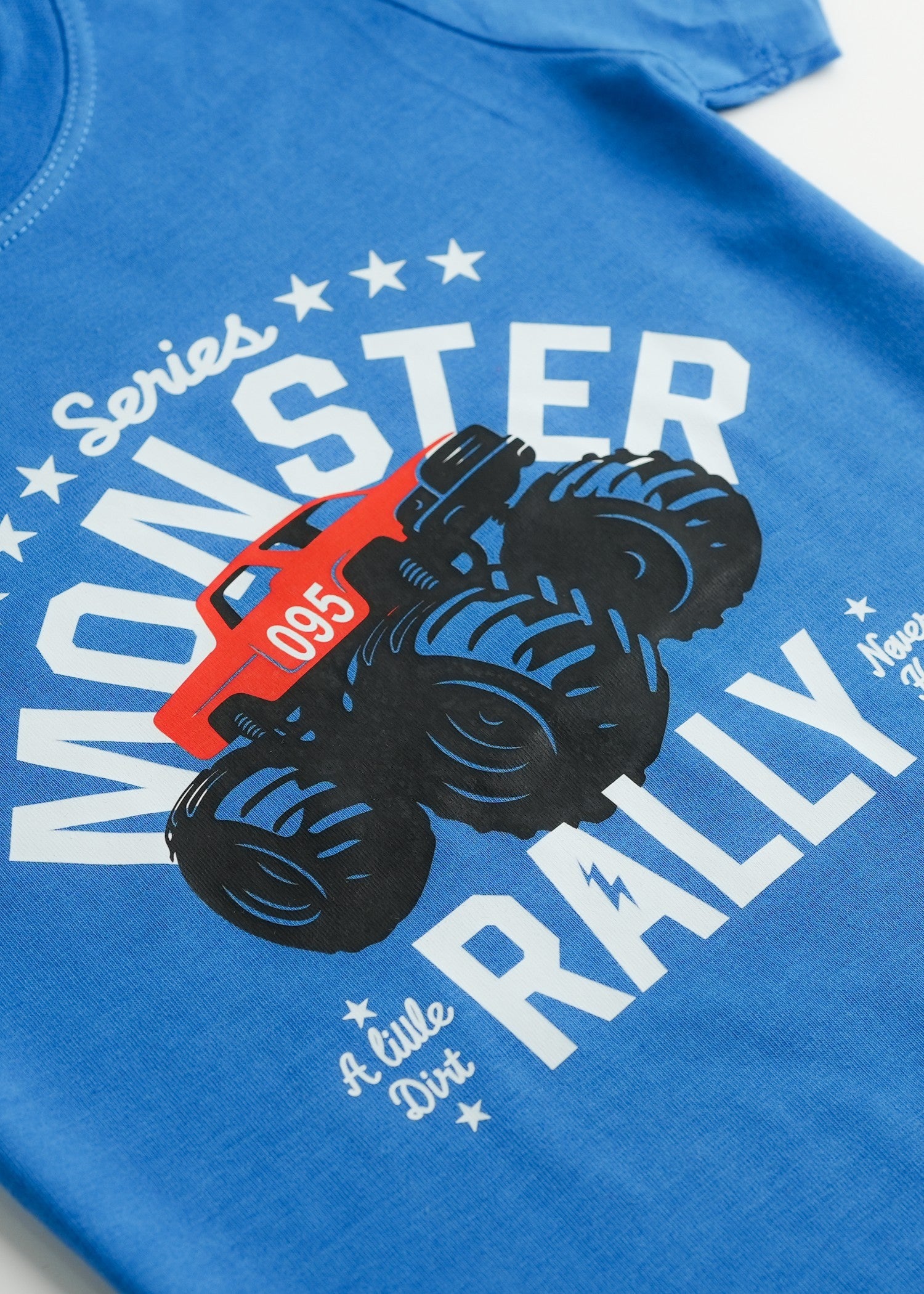 single jersey knit T Shirt in Royal blue