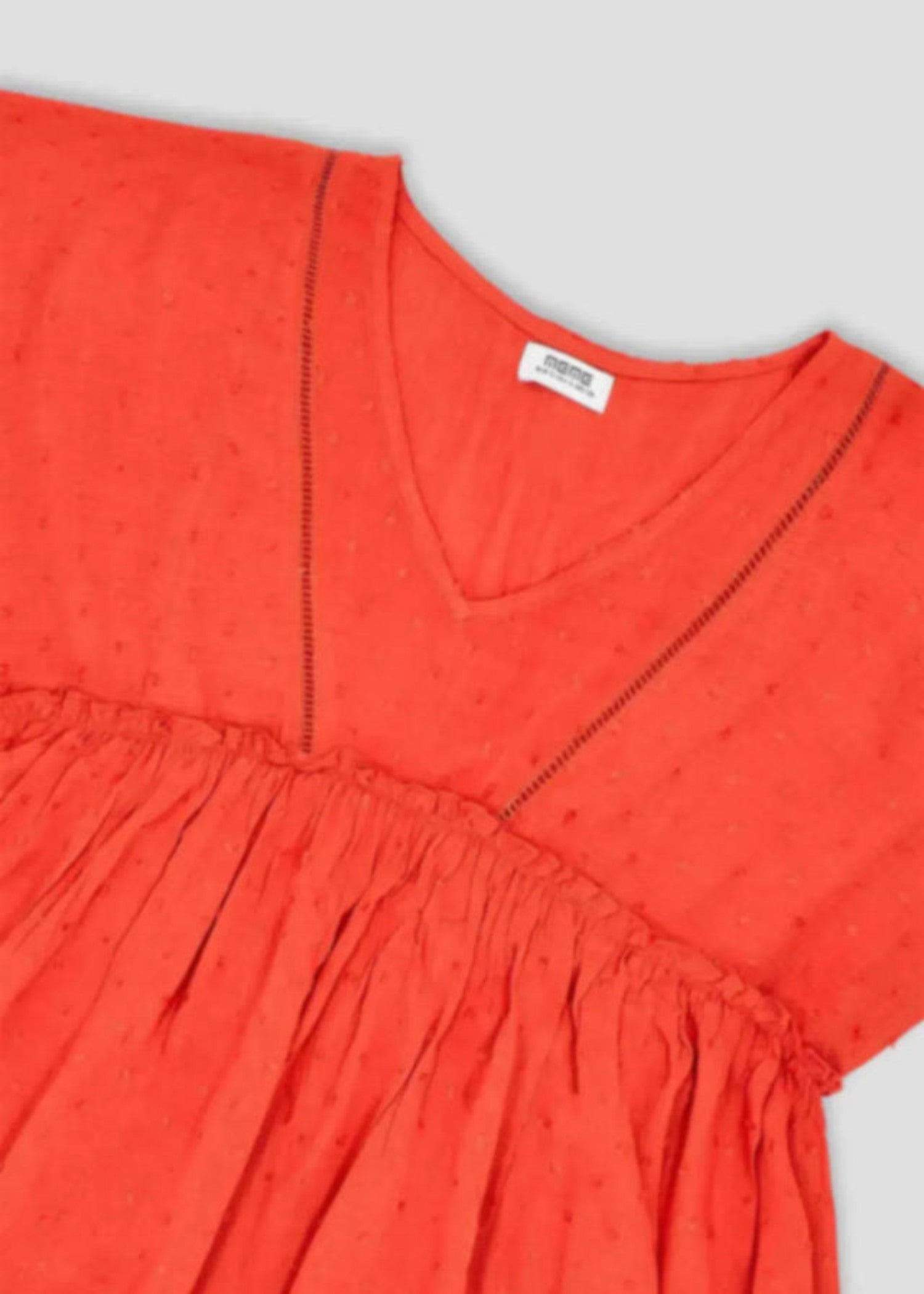 polyester Top in Chili red