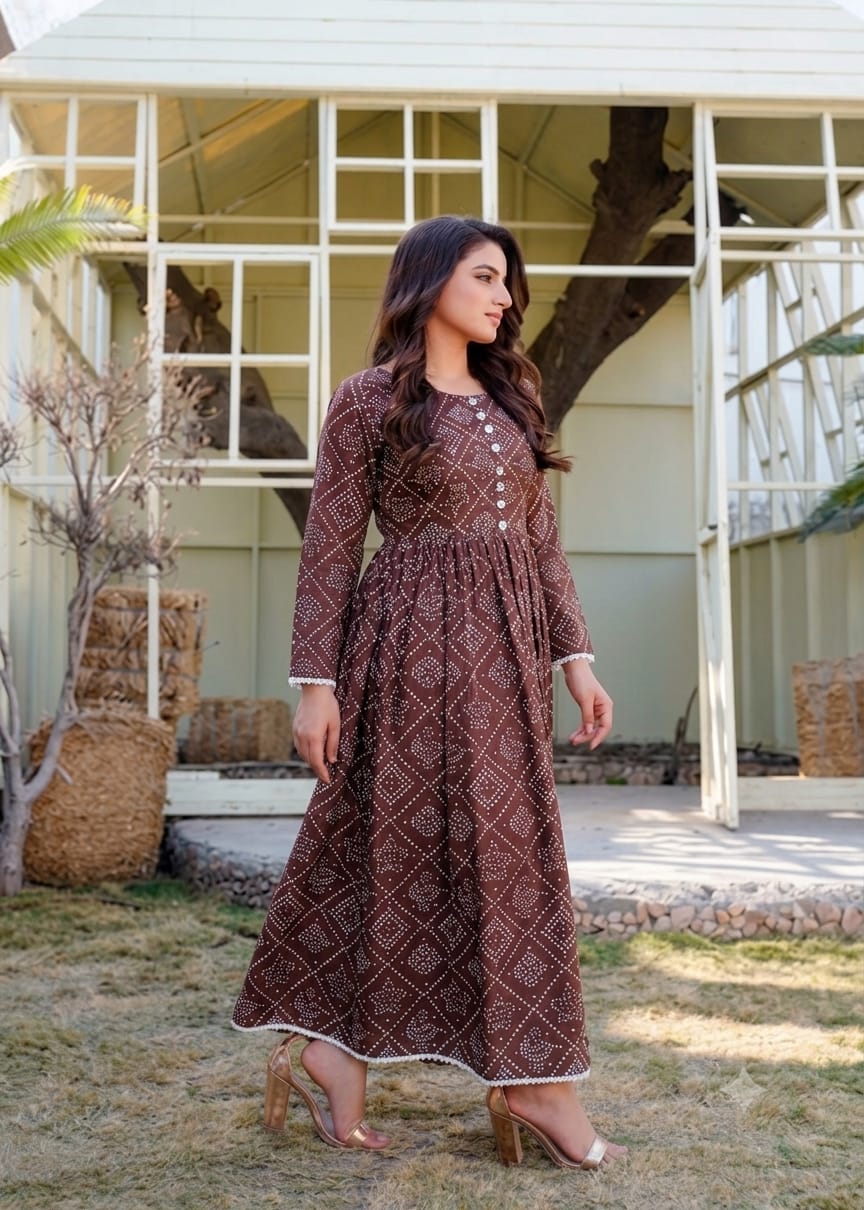 linen Maxi in Chocolate brown