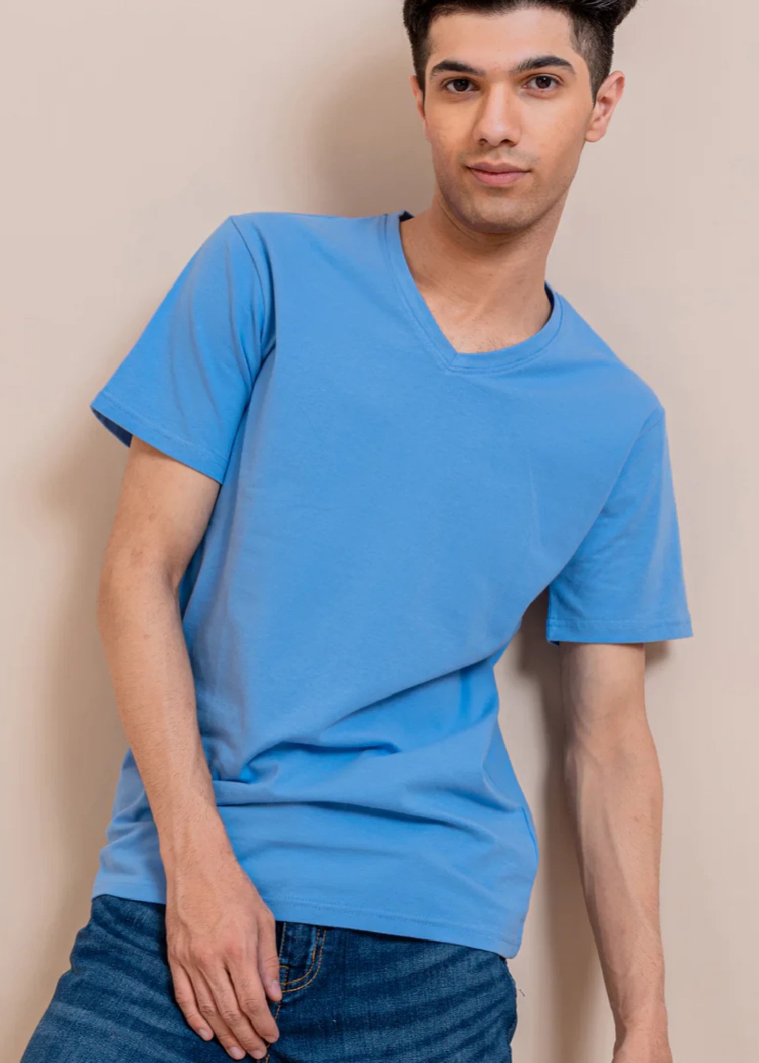 polyester T Shirt in Royal blue