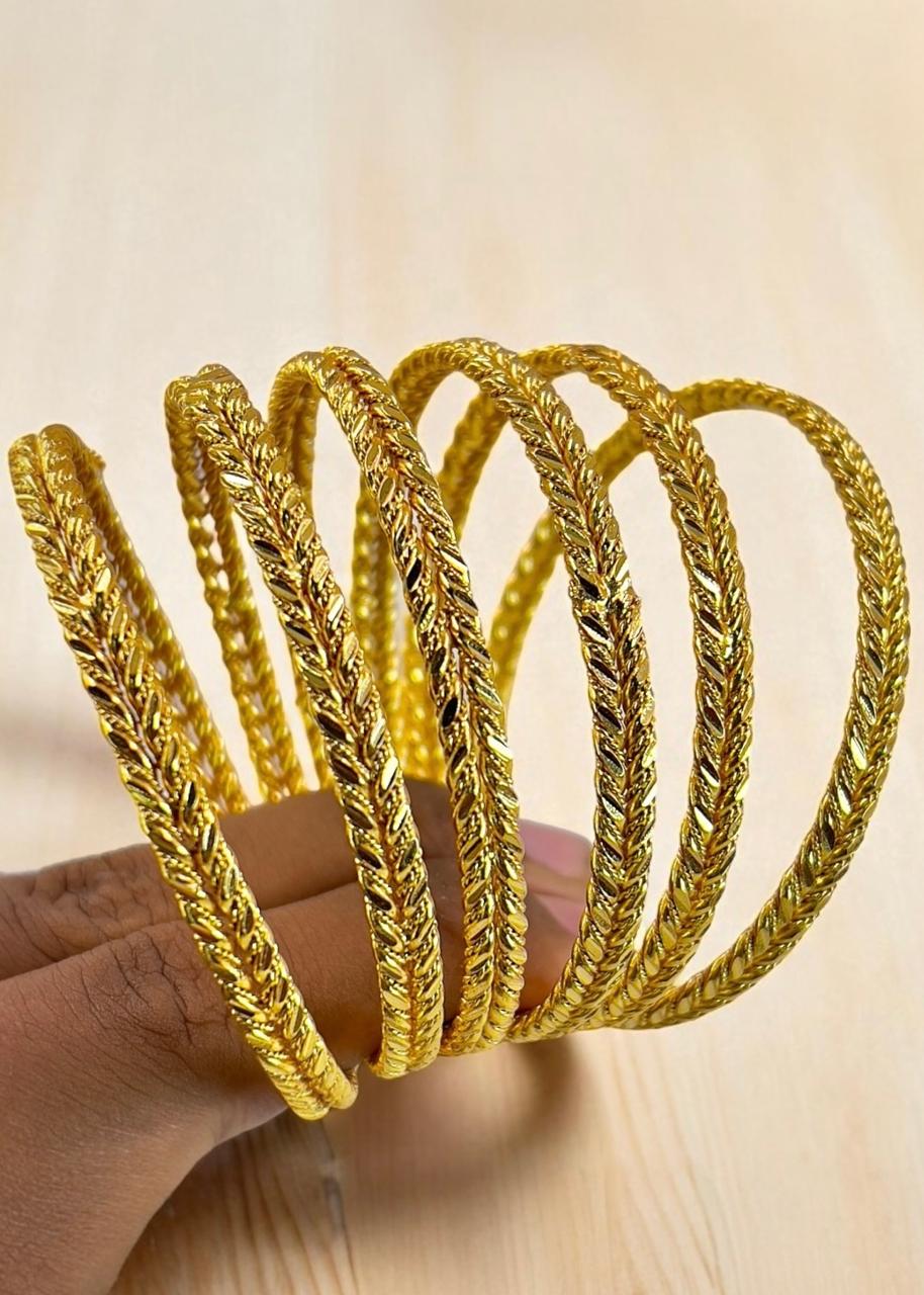 Bangles in Gold Color by - Trendy Women Bangles TZZ4898