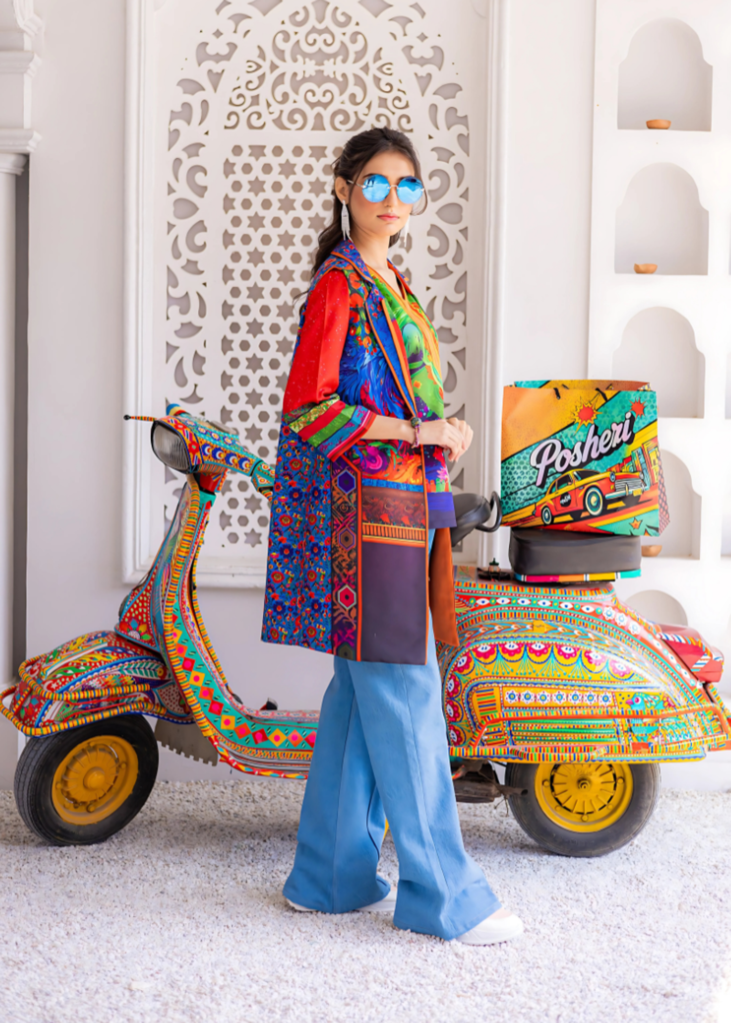 lawn Gown in Multi