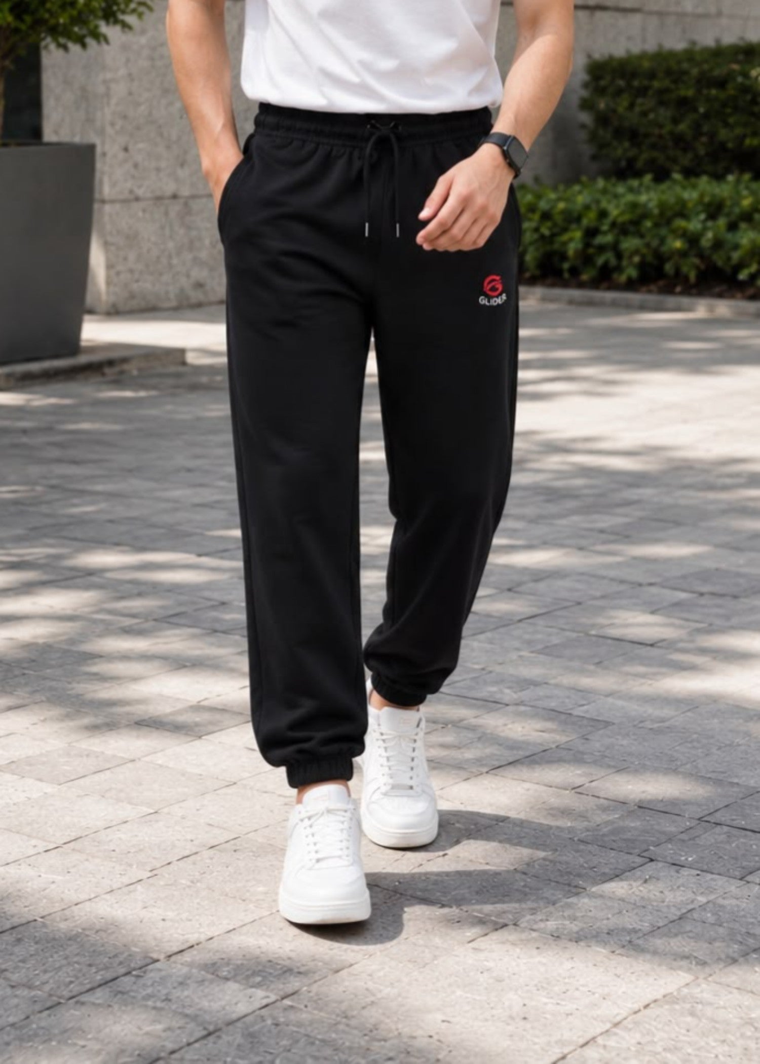 cotton Jogger Pants in Black