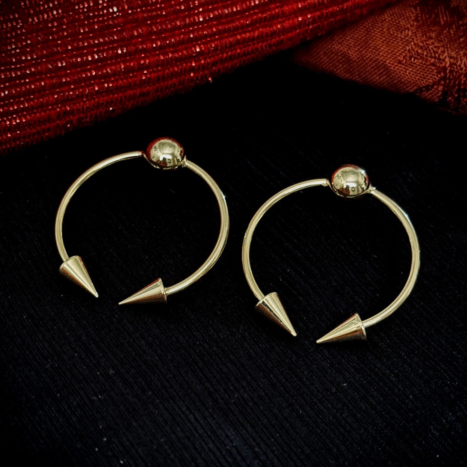 Earrings in Gold Color by - Trendy Women Earrings QNE6444