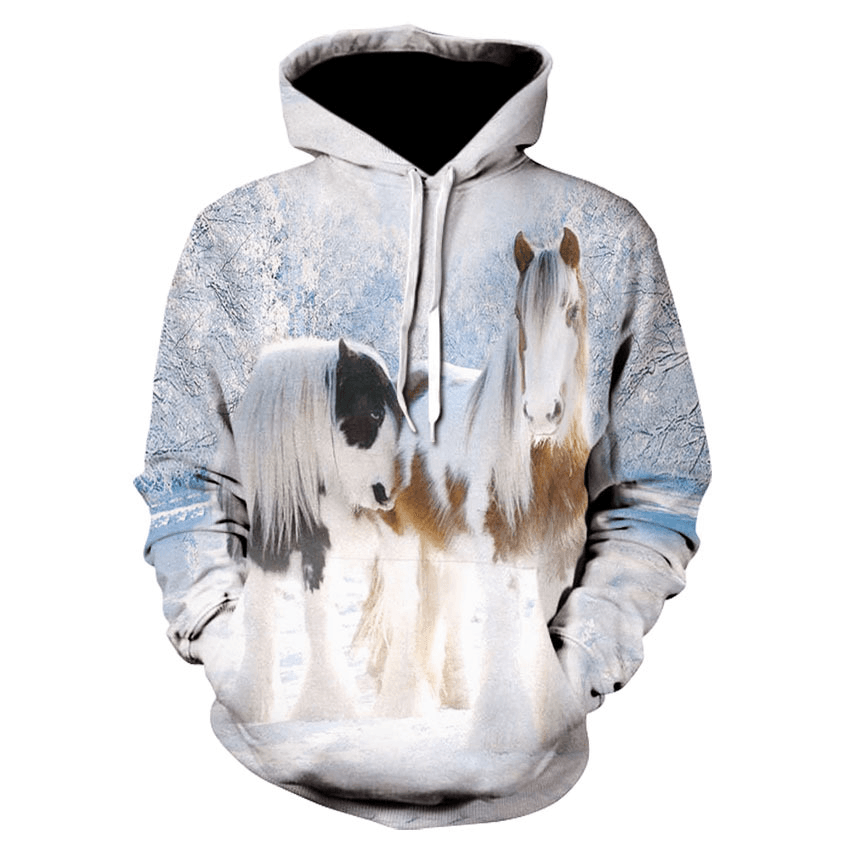New Digital Print Hoodie European and American Sweater
