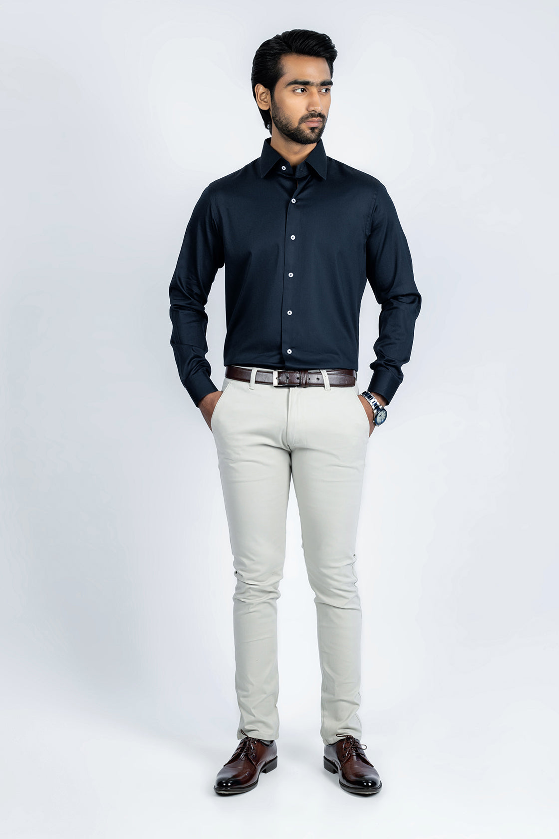 cotton Formal Shirt in Blue