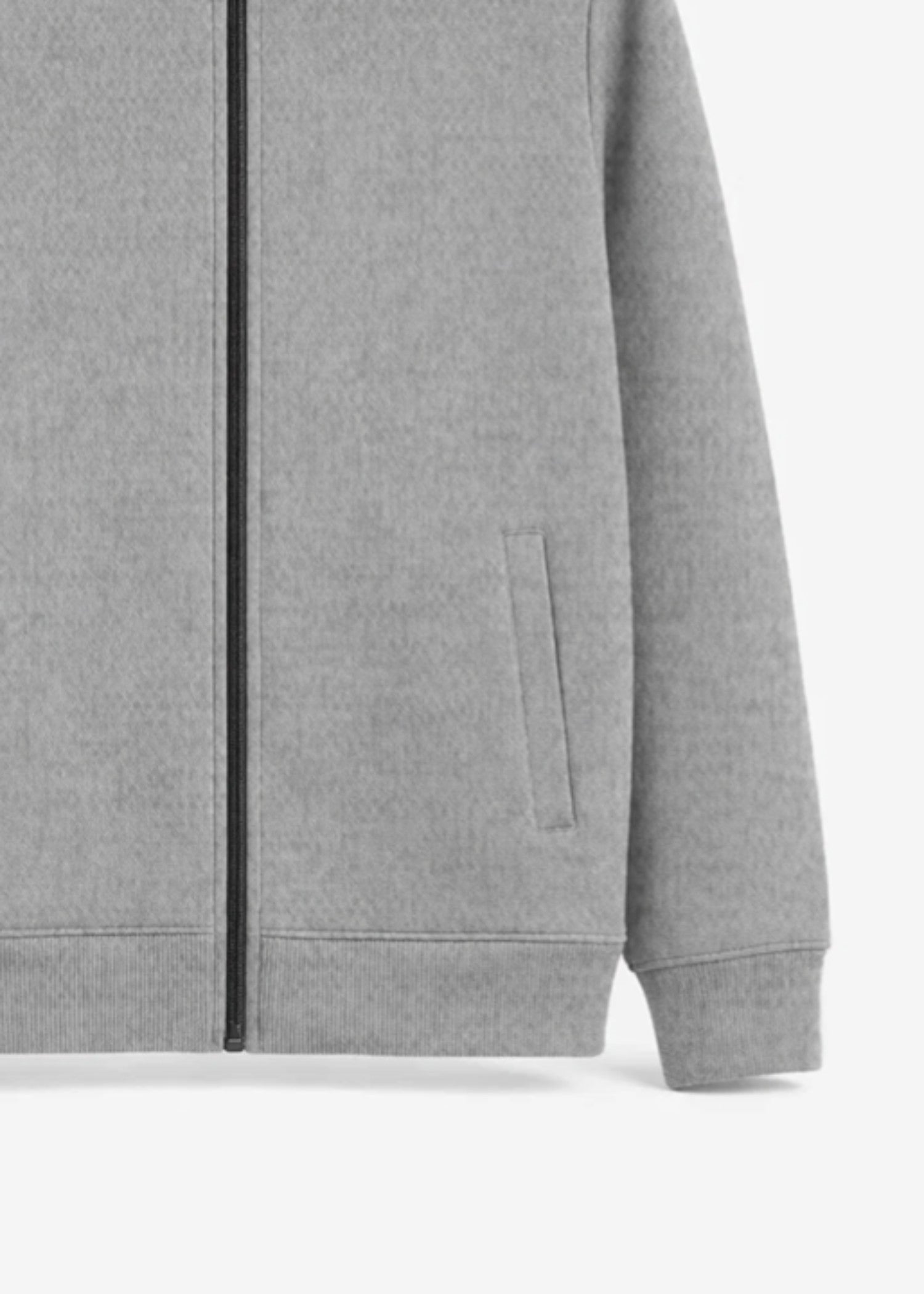 fleece Jacket in Light grey