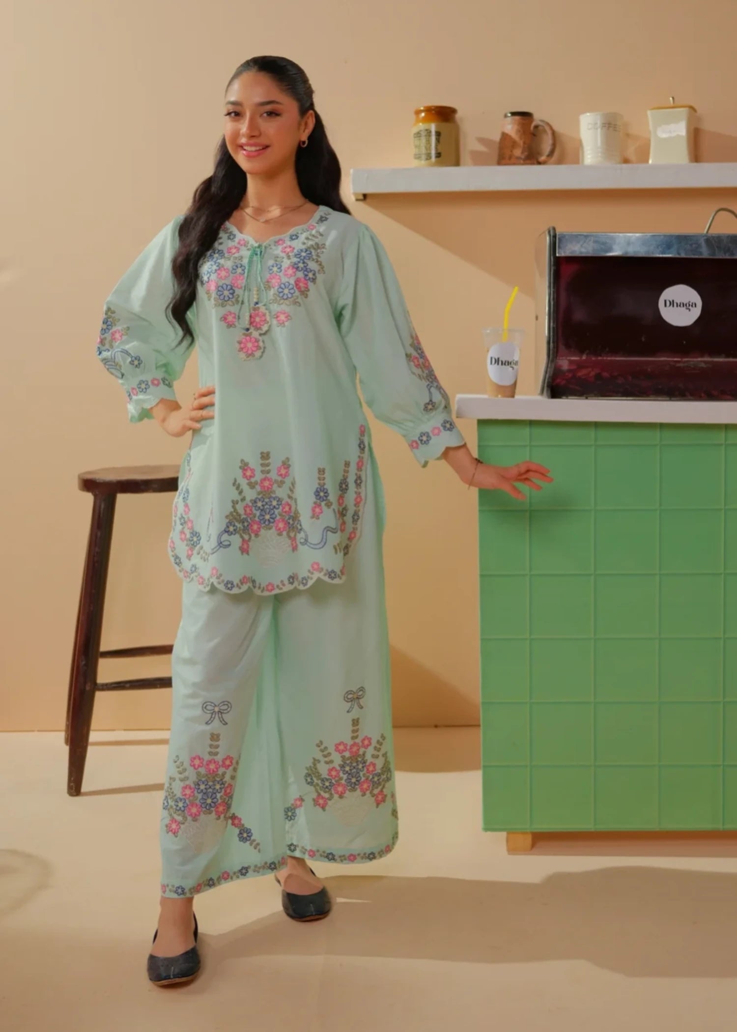 lawn Co Ord Sets in Powder blue