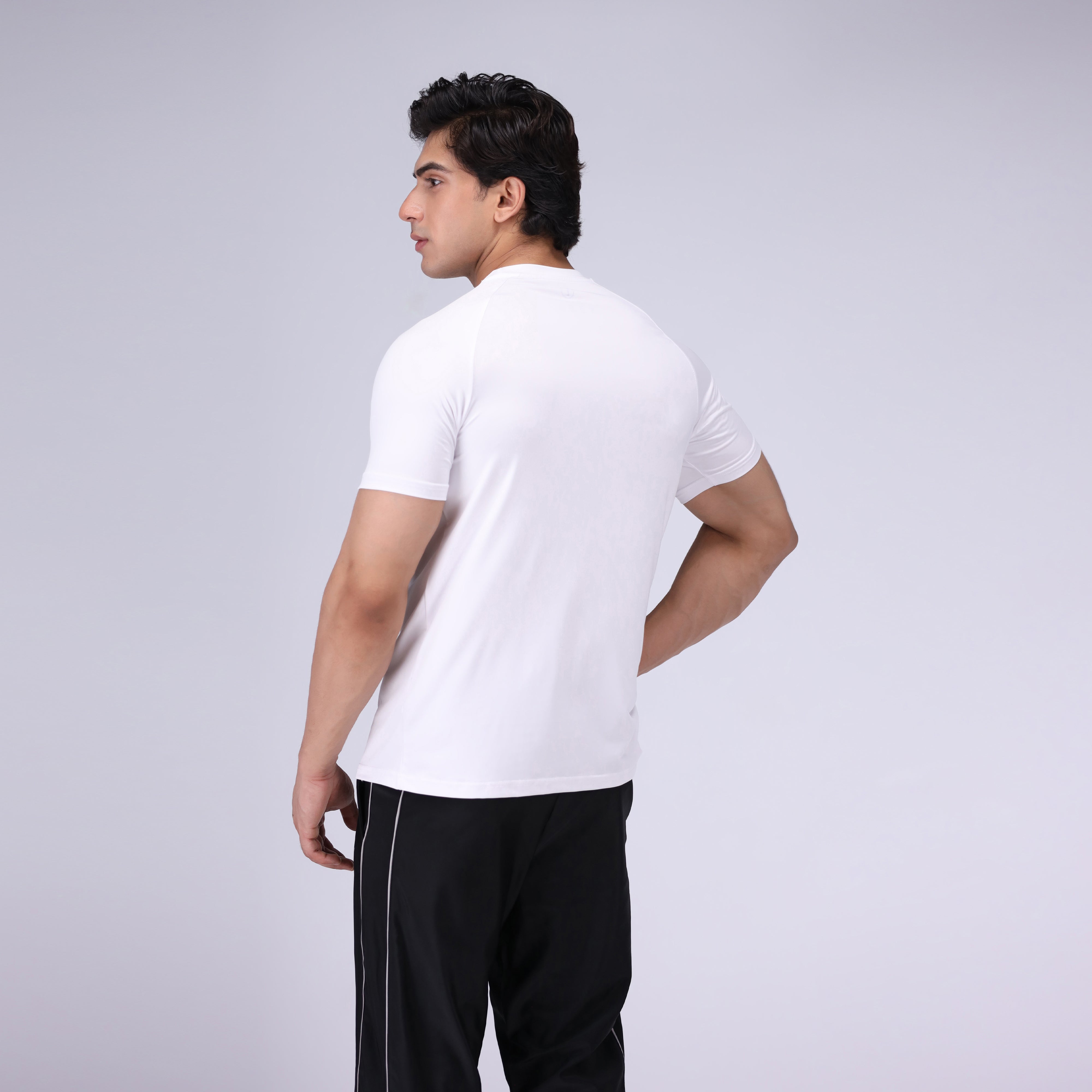 twill cotton T Shirt in White smoke