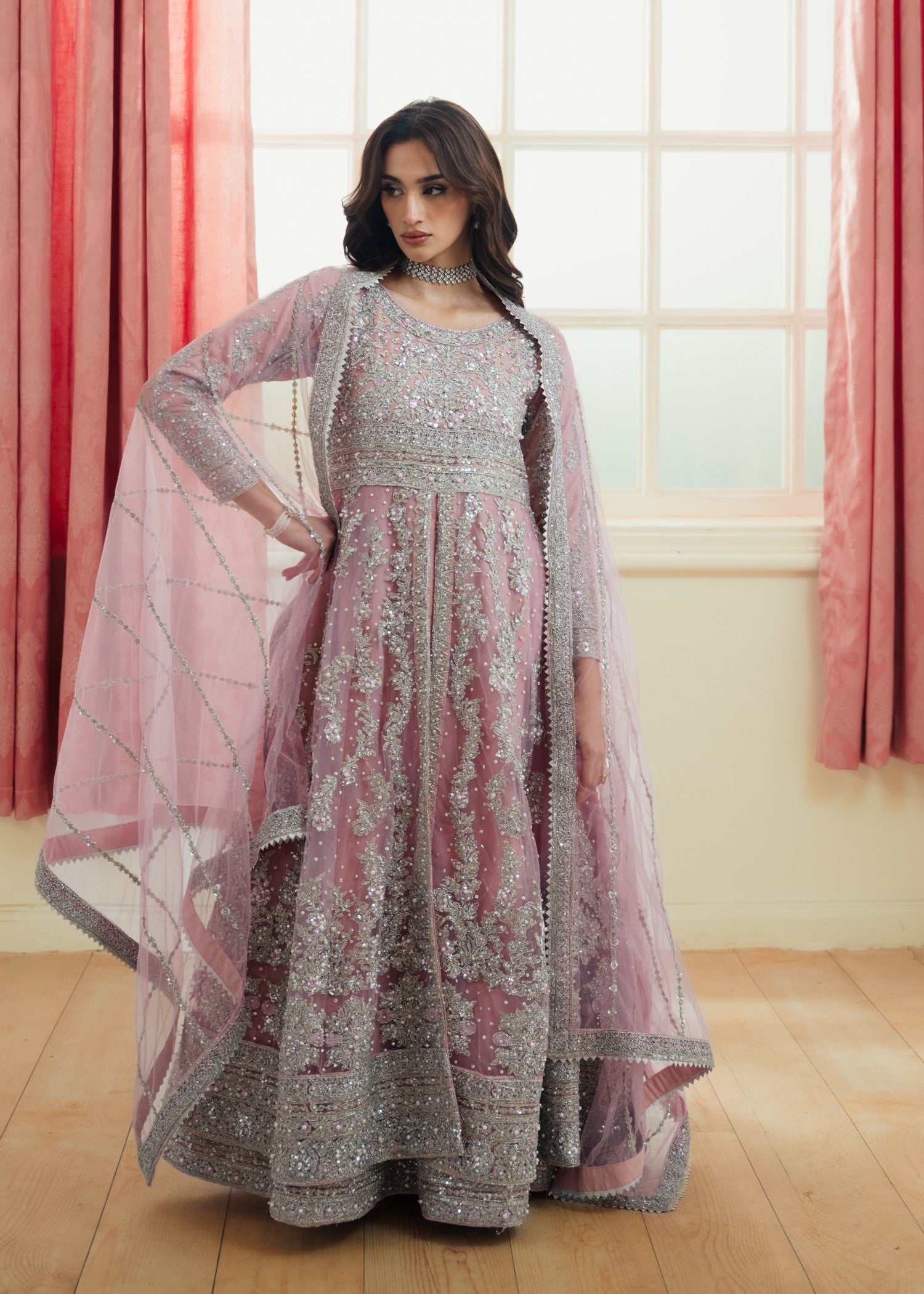 net Maxi in Pastel pink