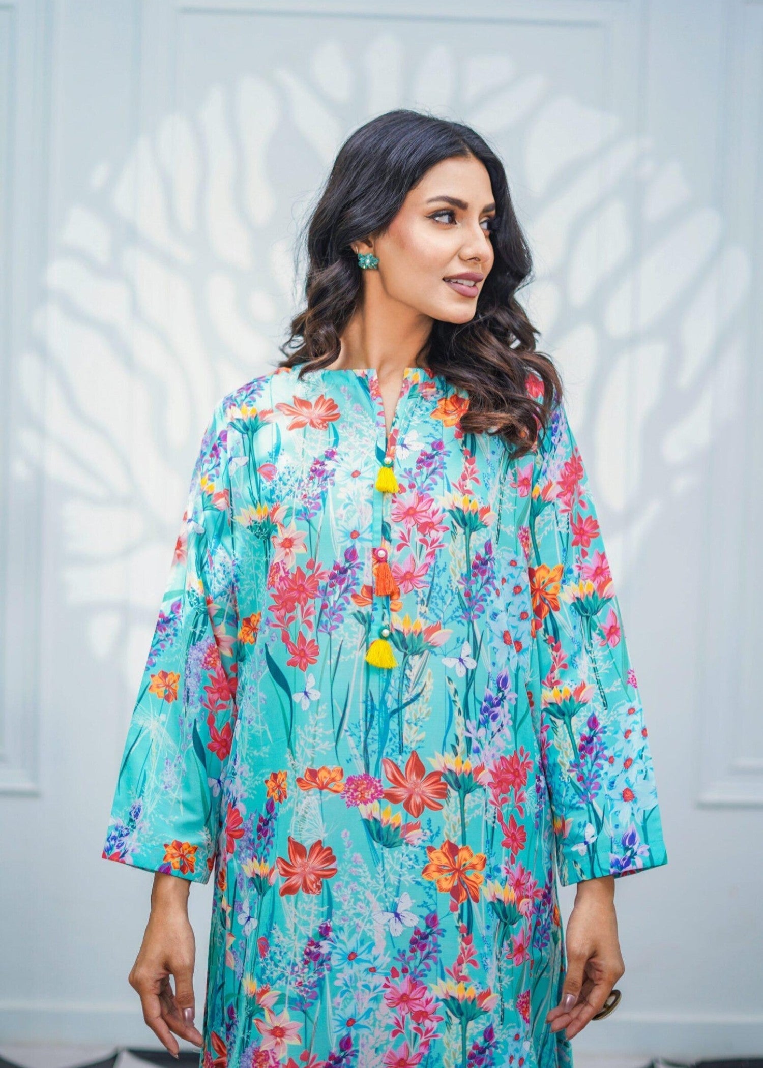 swiss lawn Co Ord Sets in Light blue