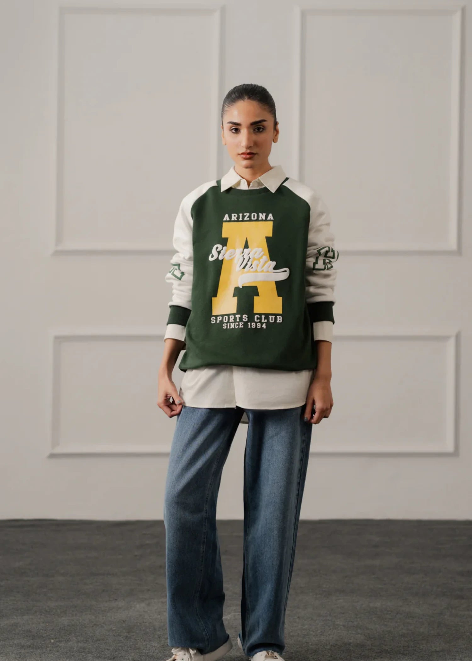 fleece Sweatshirt in Green