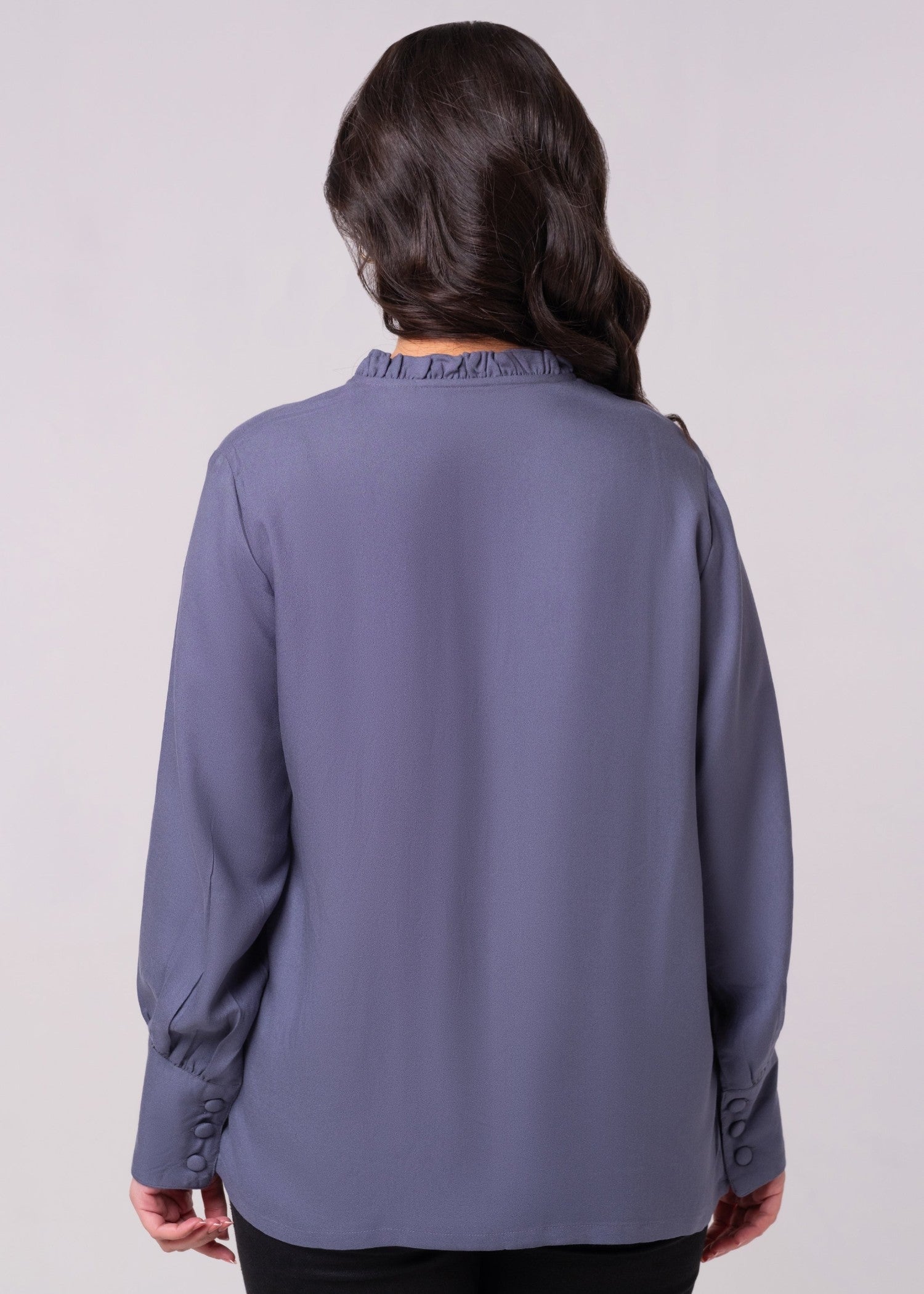 crepe Top in Slate grey