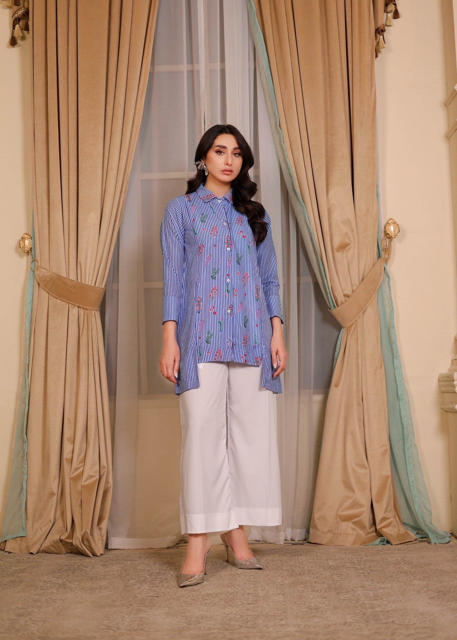 cambric Tunic in Blue
