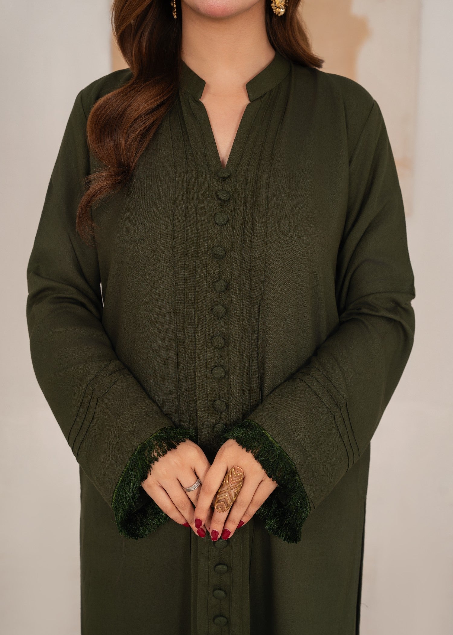 karandi Co Ord Sets in Olive green