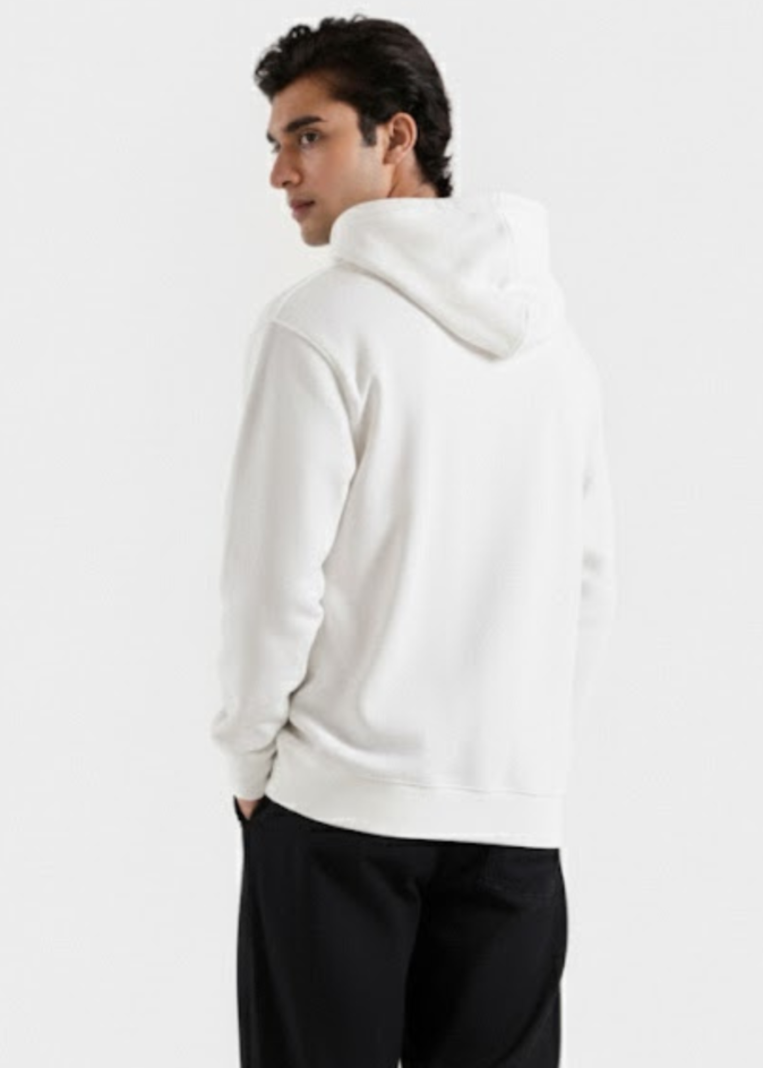 fleece Hoodie in White