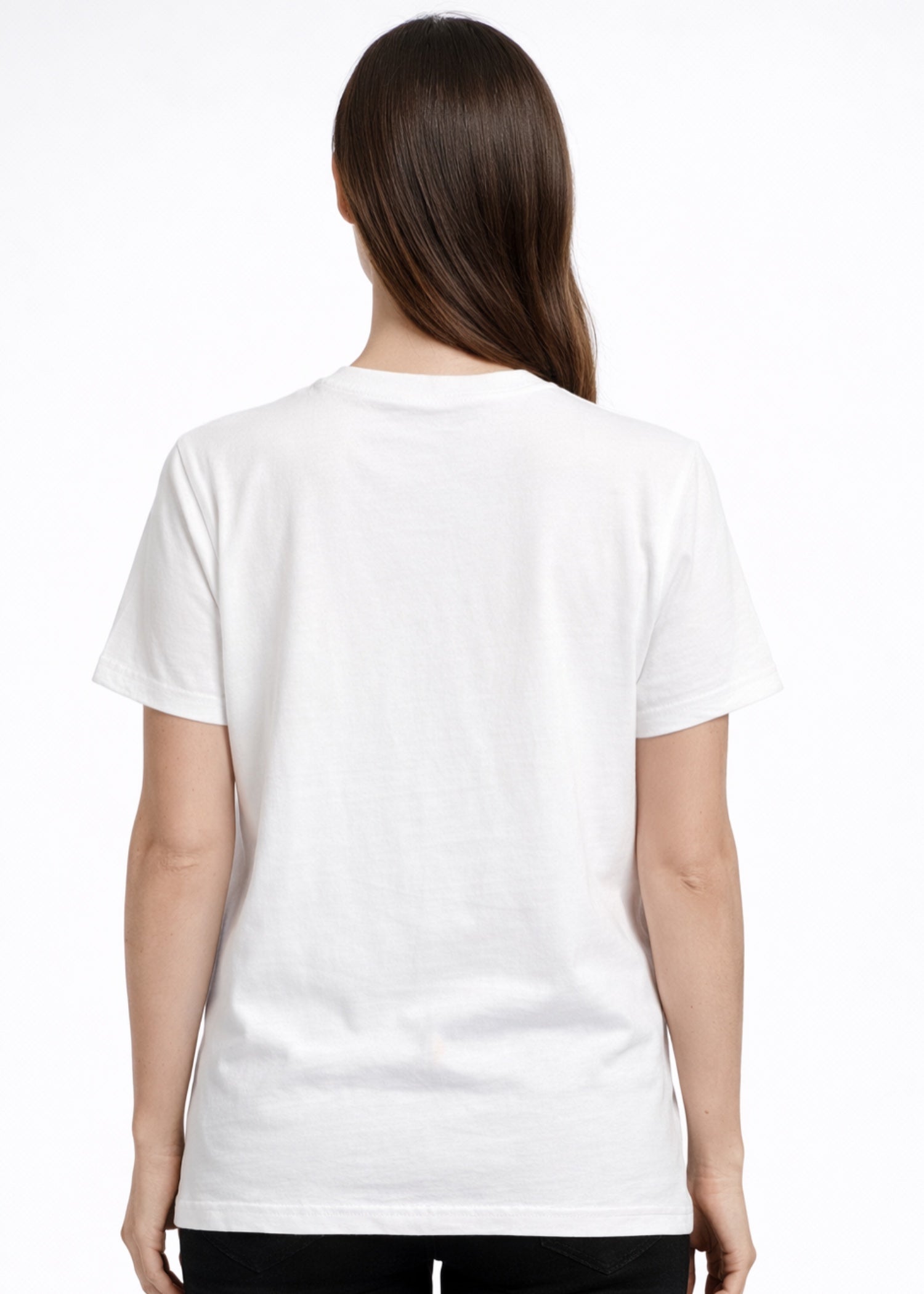 cotton T Shirt in Black, off-white