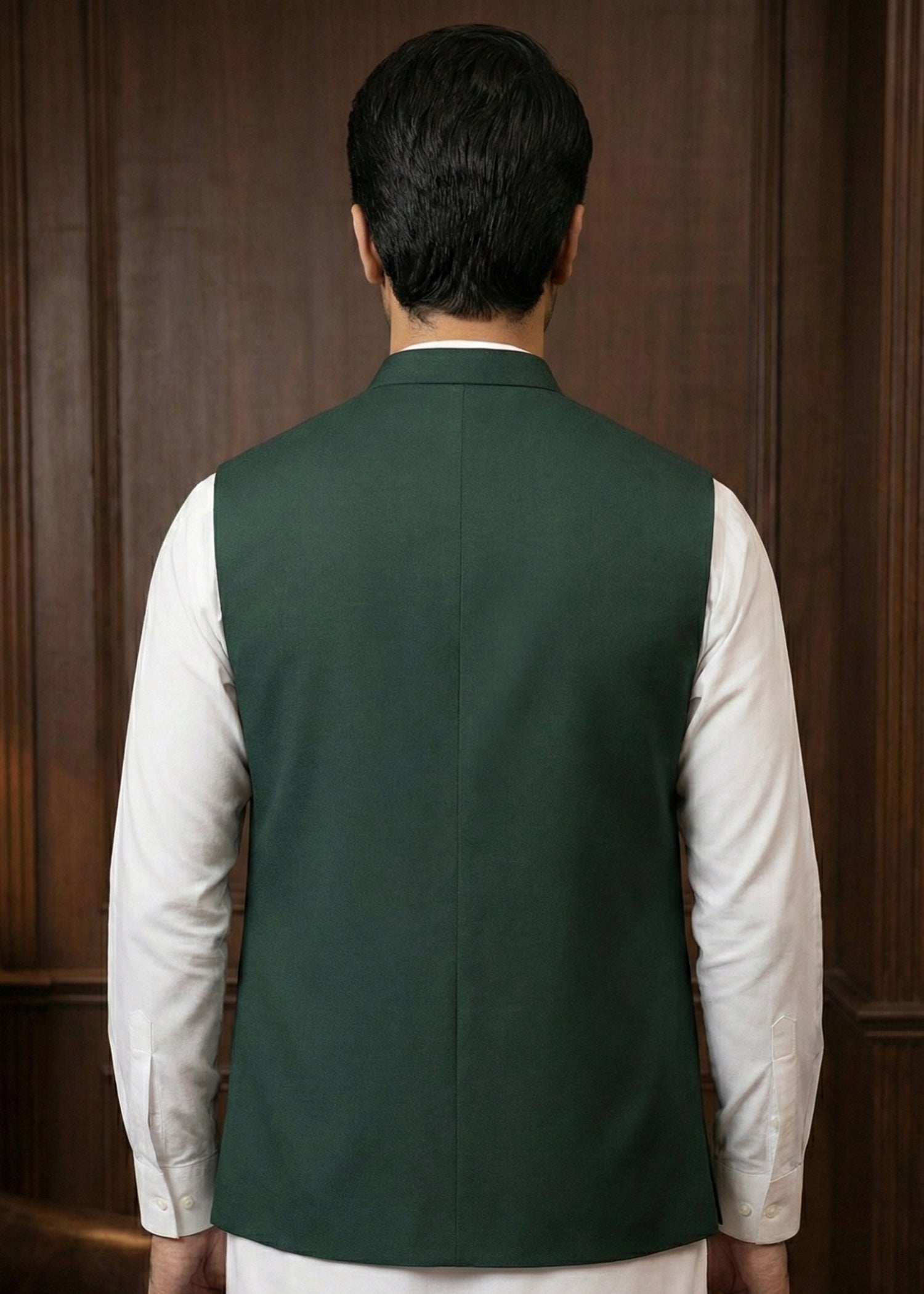 wash & wear Waistcoat in Dark green