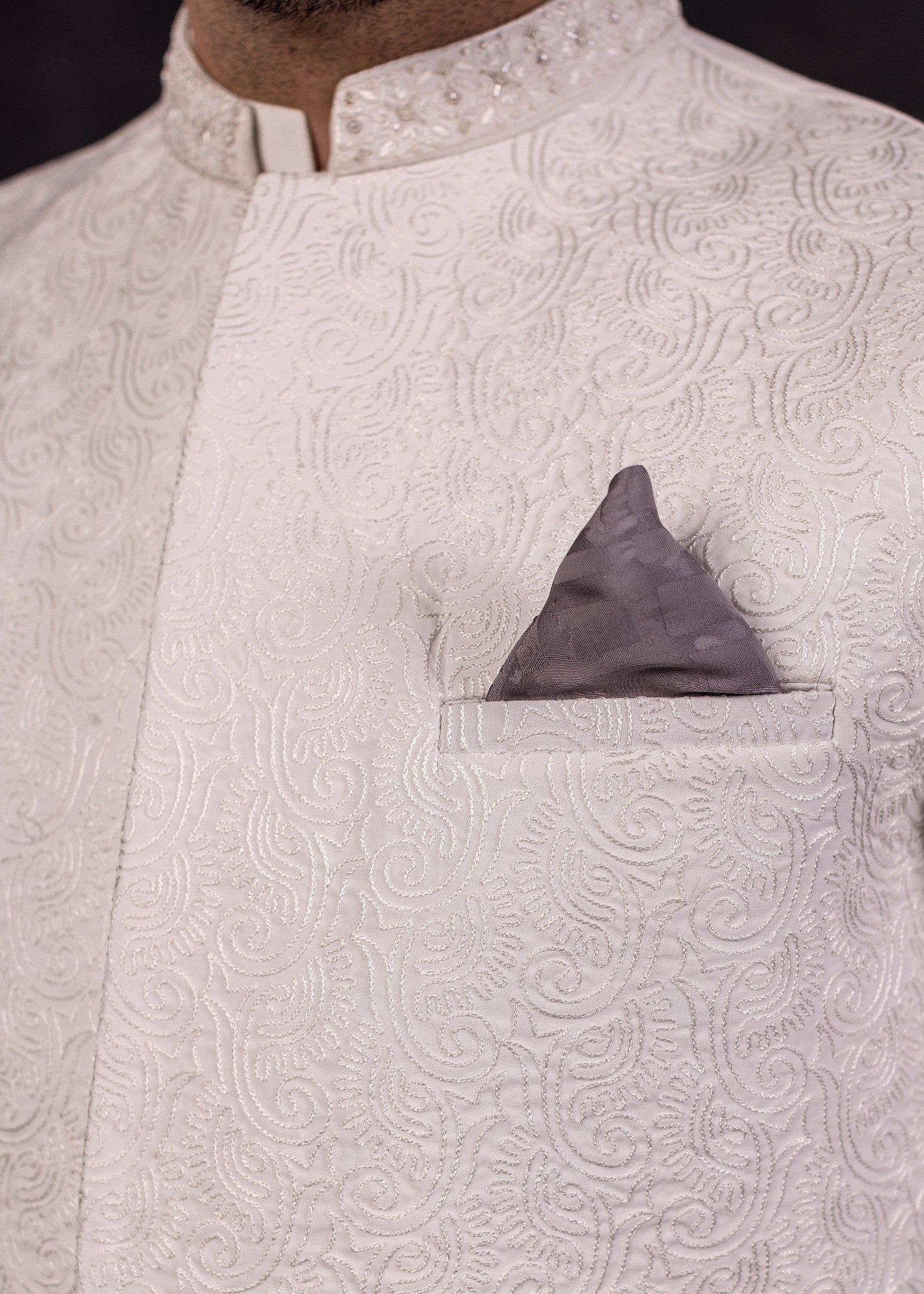 wool Waistcoat in Frost by Kafoor Clothing