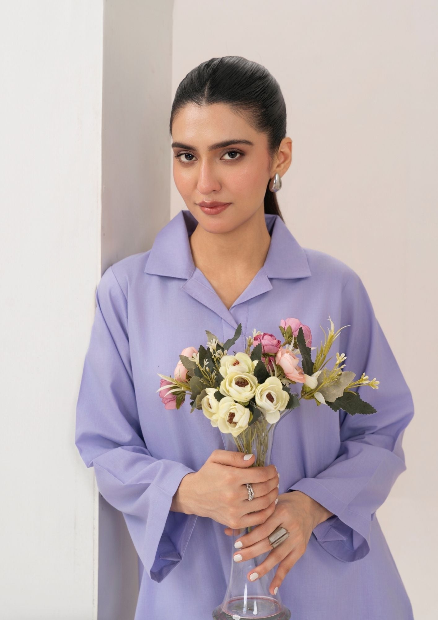 cotton Co Ord Sets in Lilac