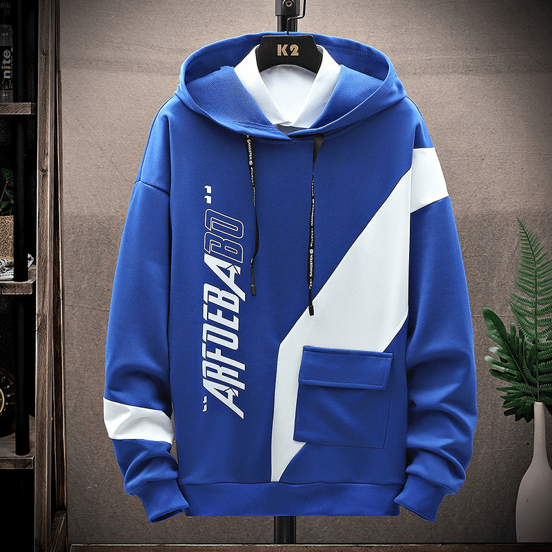 Fashion Loose Long-Sleeved Hooded Sweater Men