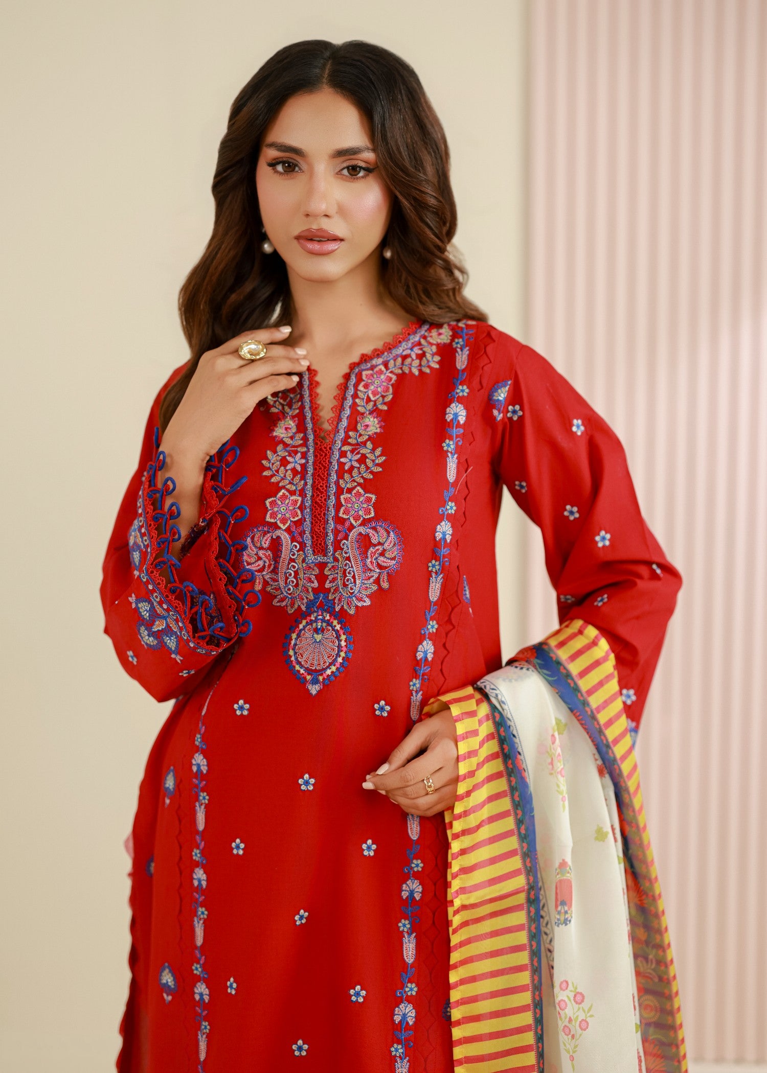 cambric Unstitched in Red