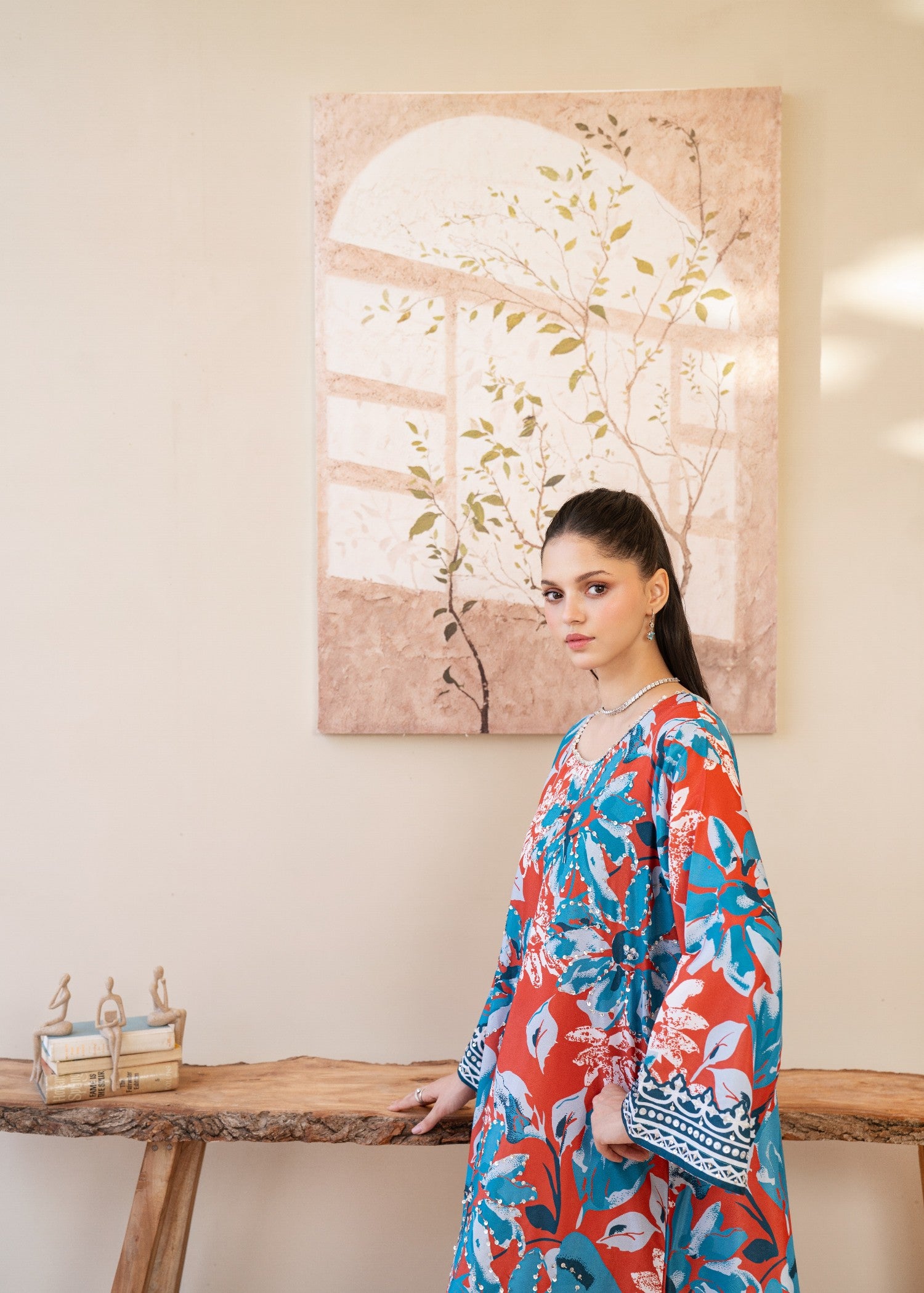 silk grip Kurta Set in Coral red, cobalt blue, baby blue