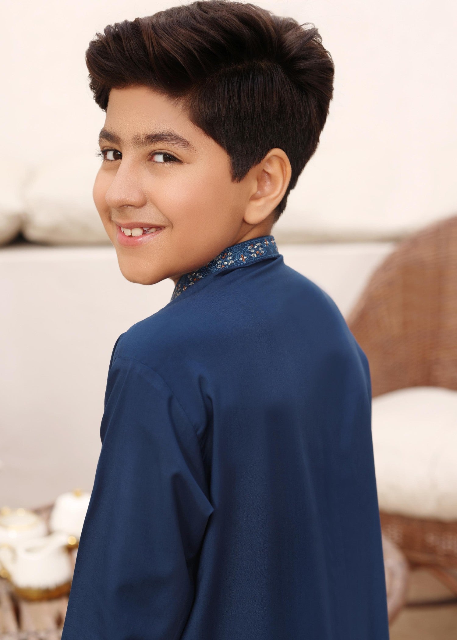 wash & wear Kurta Set in Royal blue