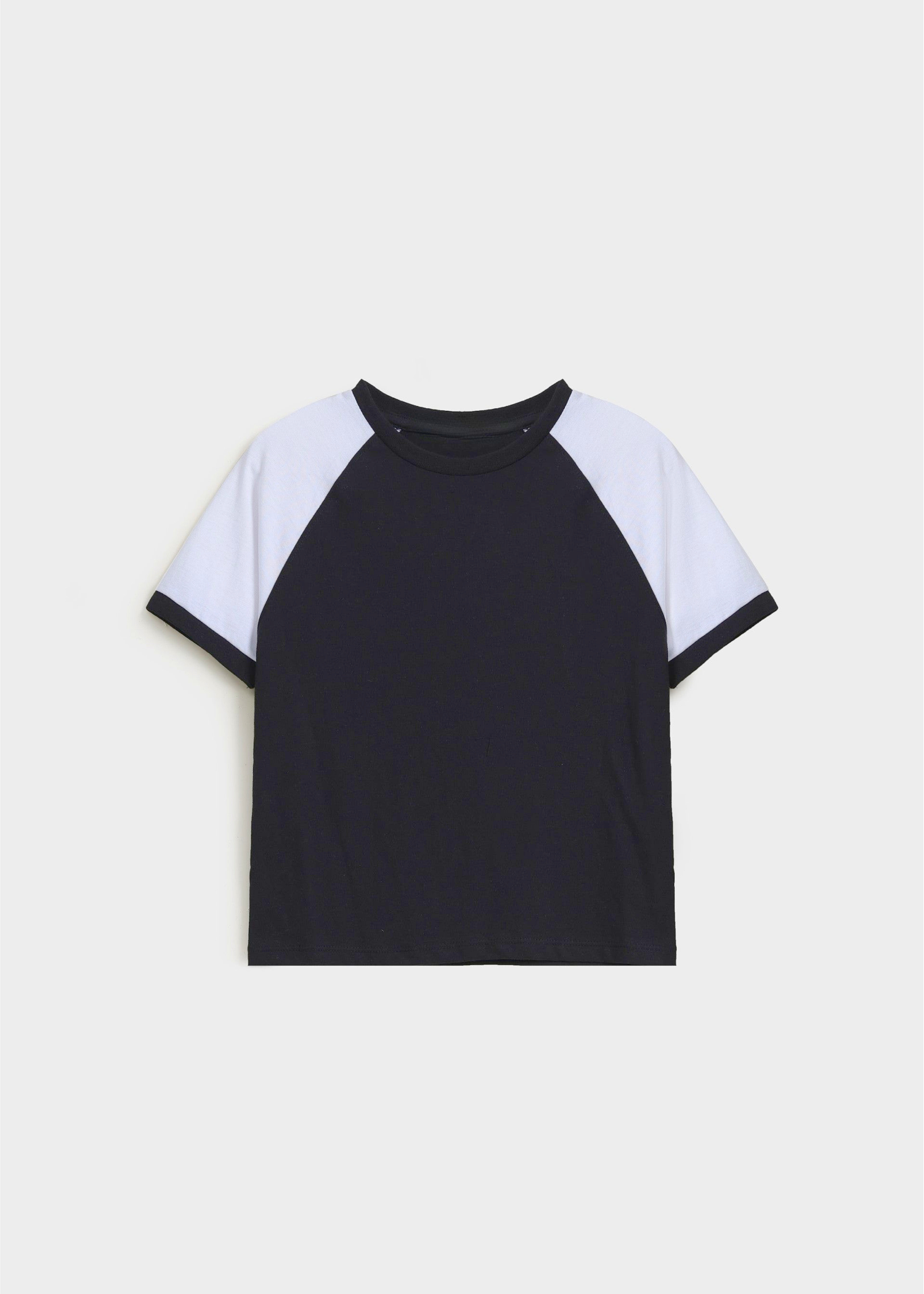 cotton T Shirt in Black, white