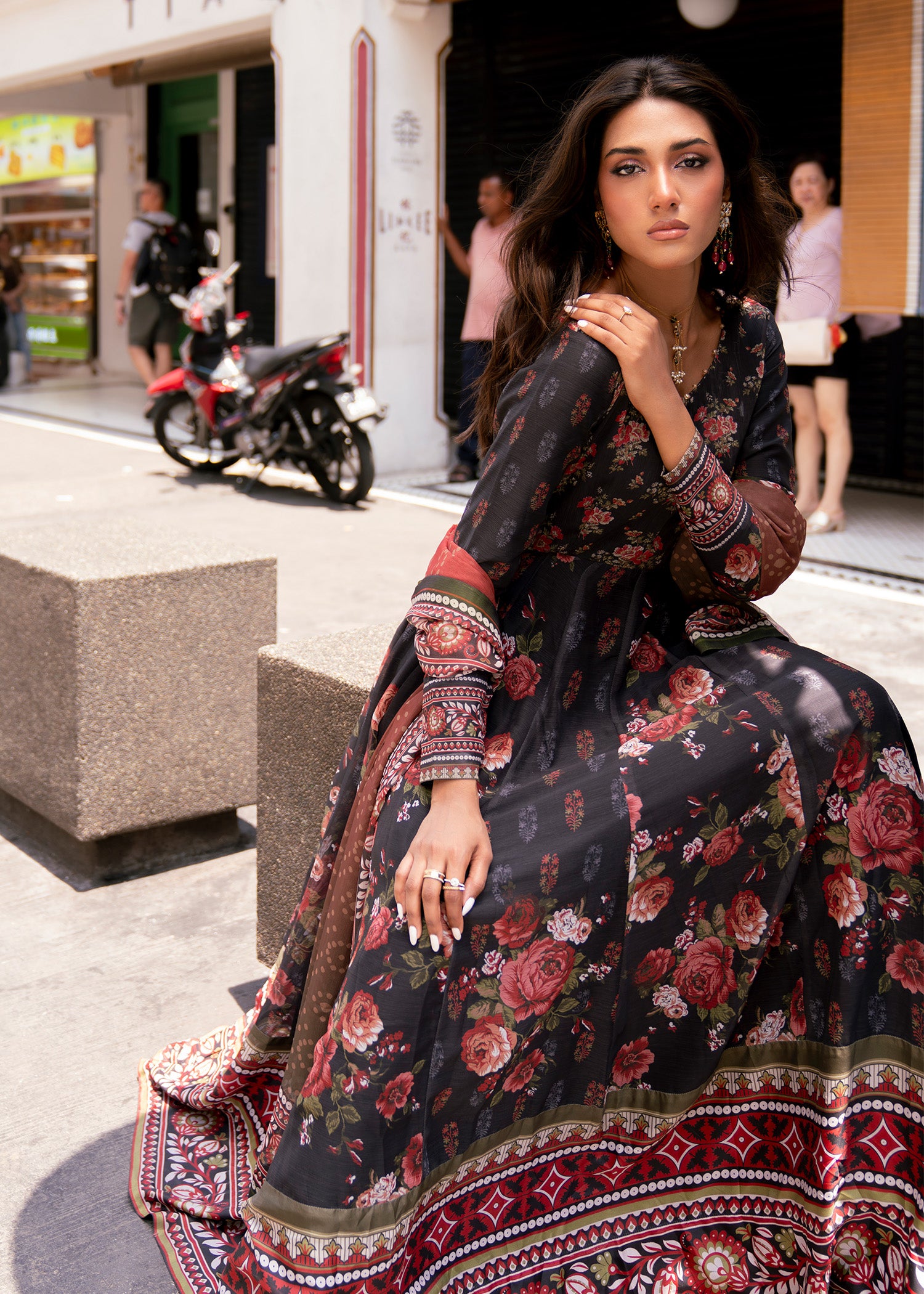chiffon Maxi in Multi