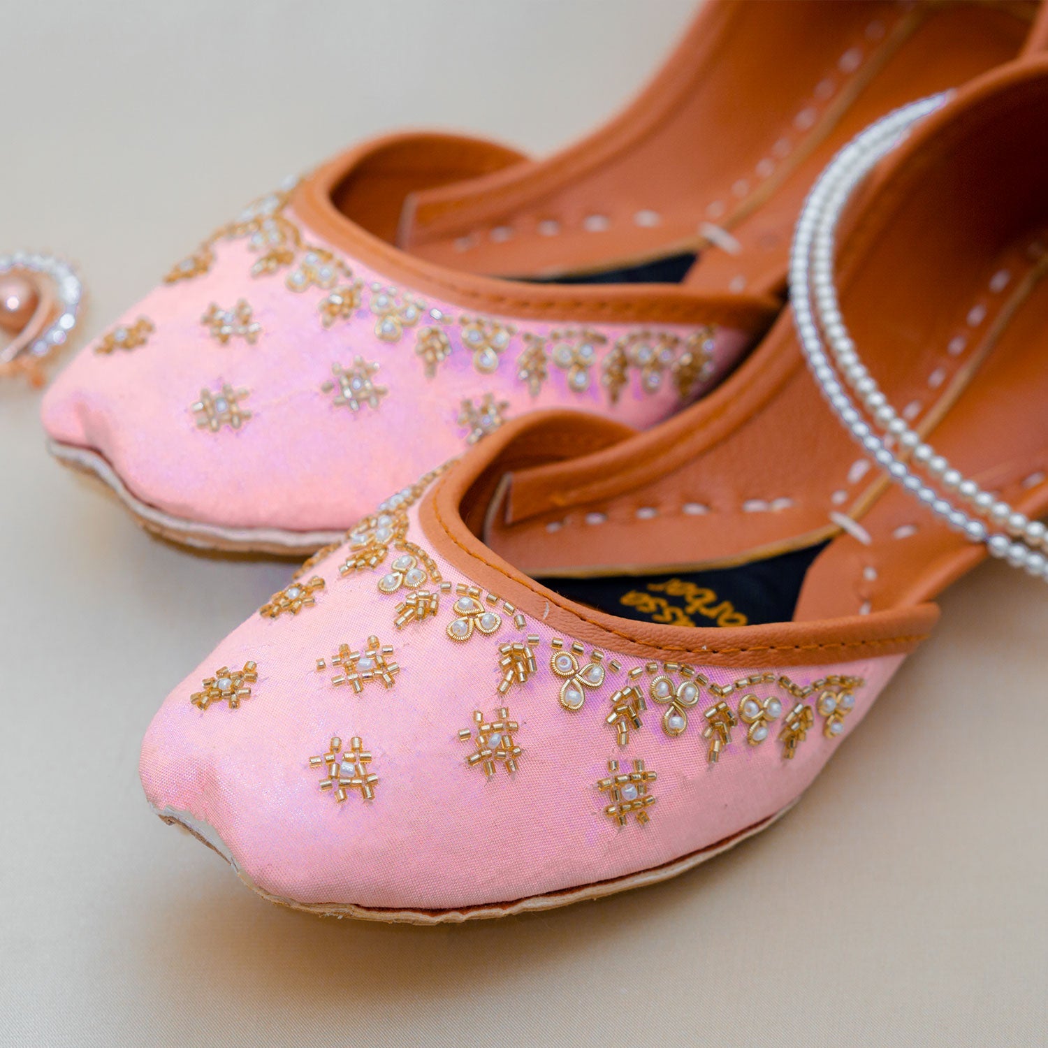 Khussa in Pink by - High Quality Women Khussa PHZ9965