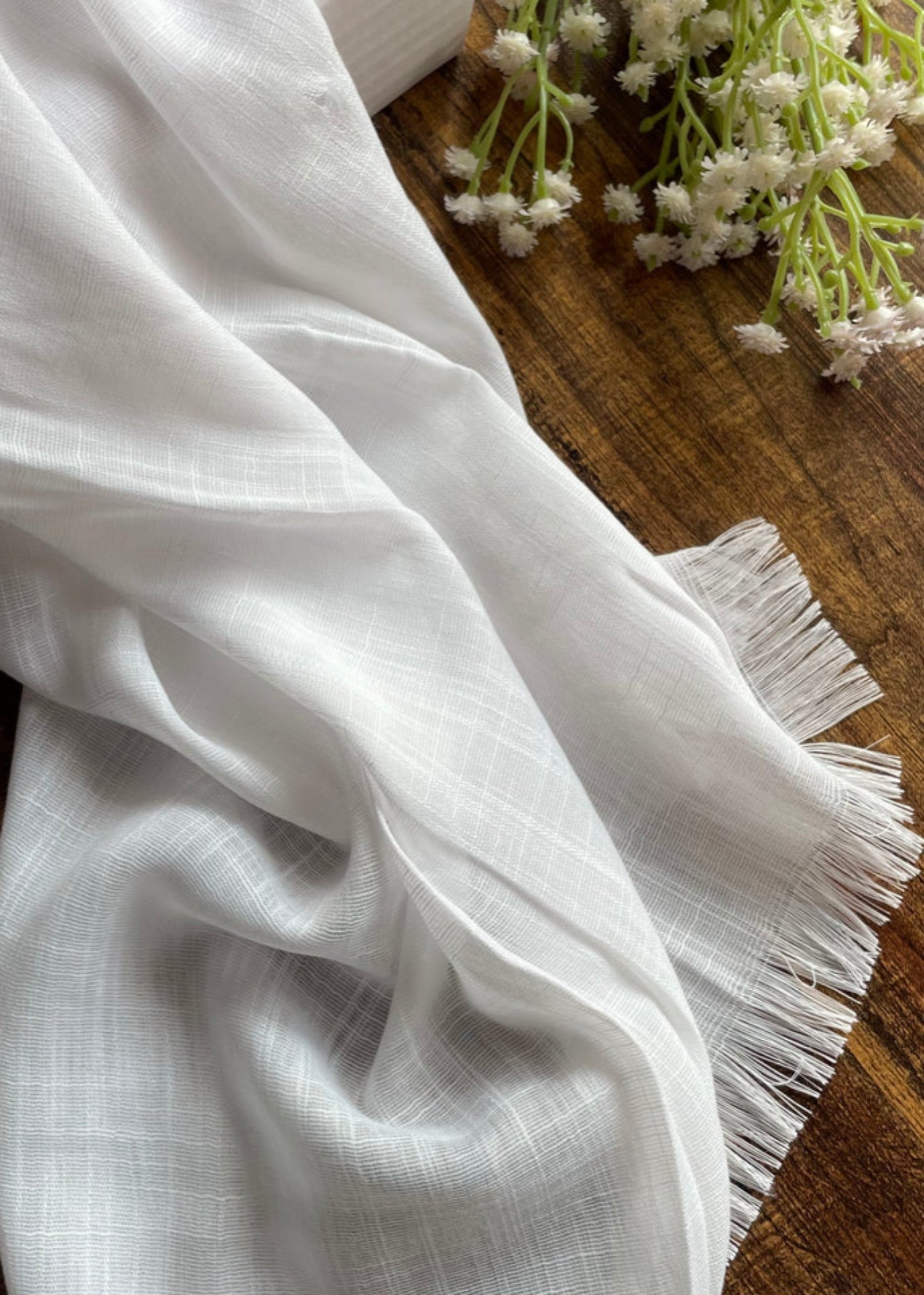 lawn Hijab in White