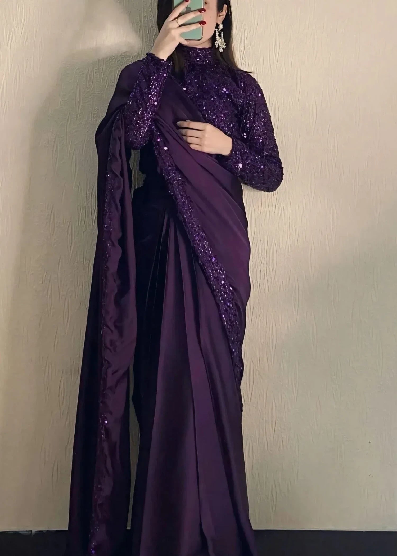 moonlight Saree in Plum