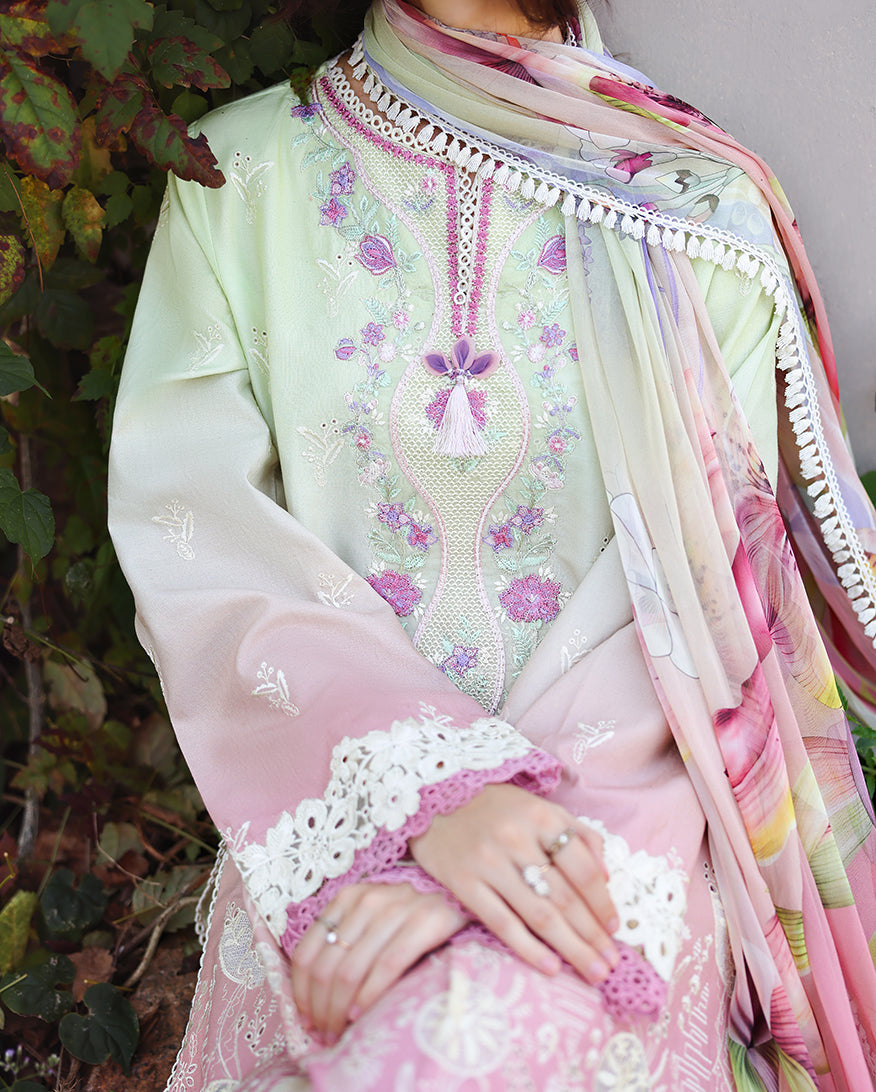 Solace Ombre Chikankari Lawn – Petal Pull