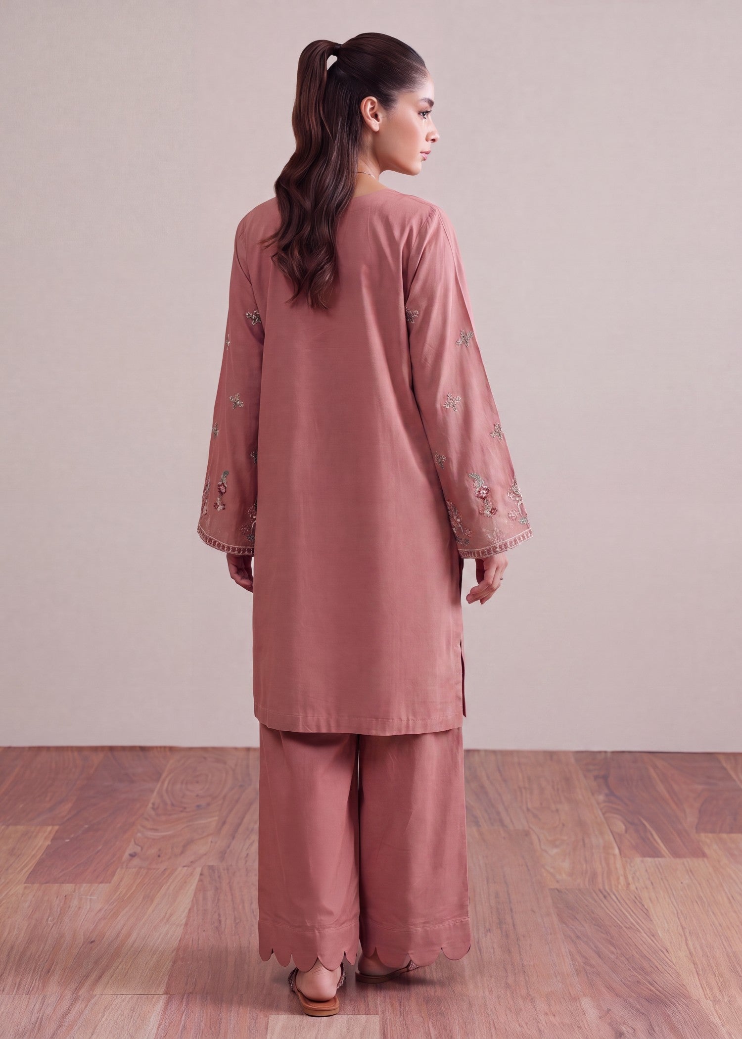 lawn Kurta Set in Blush