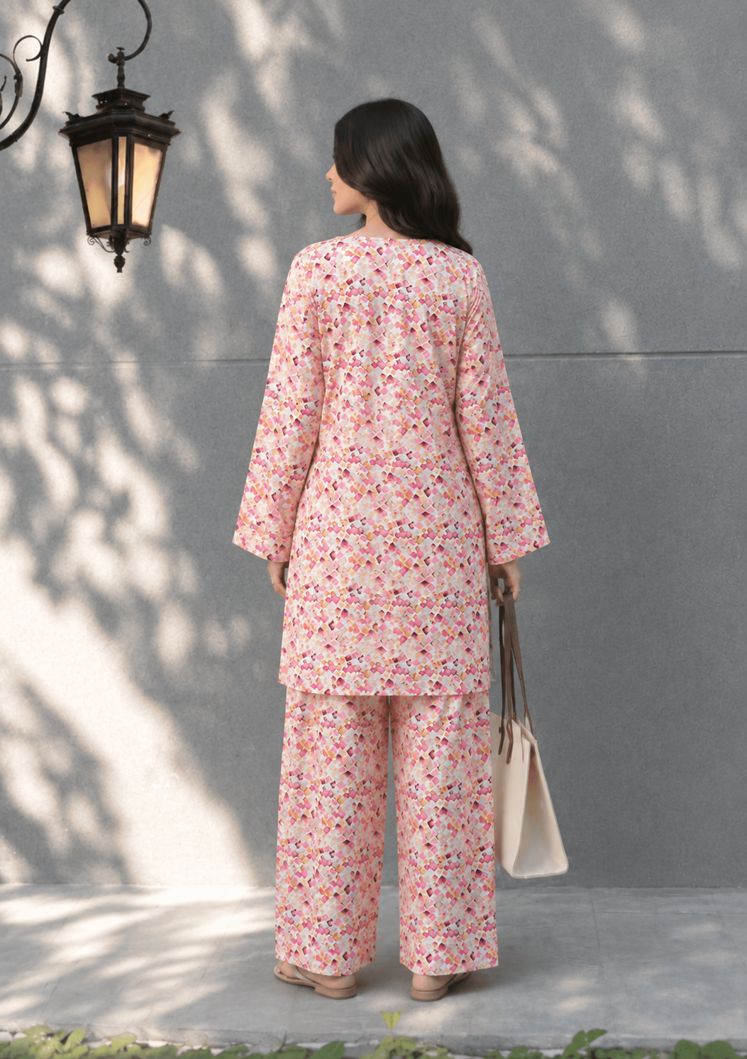 cotton Co Ord Sets in Mauve pink