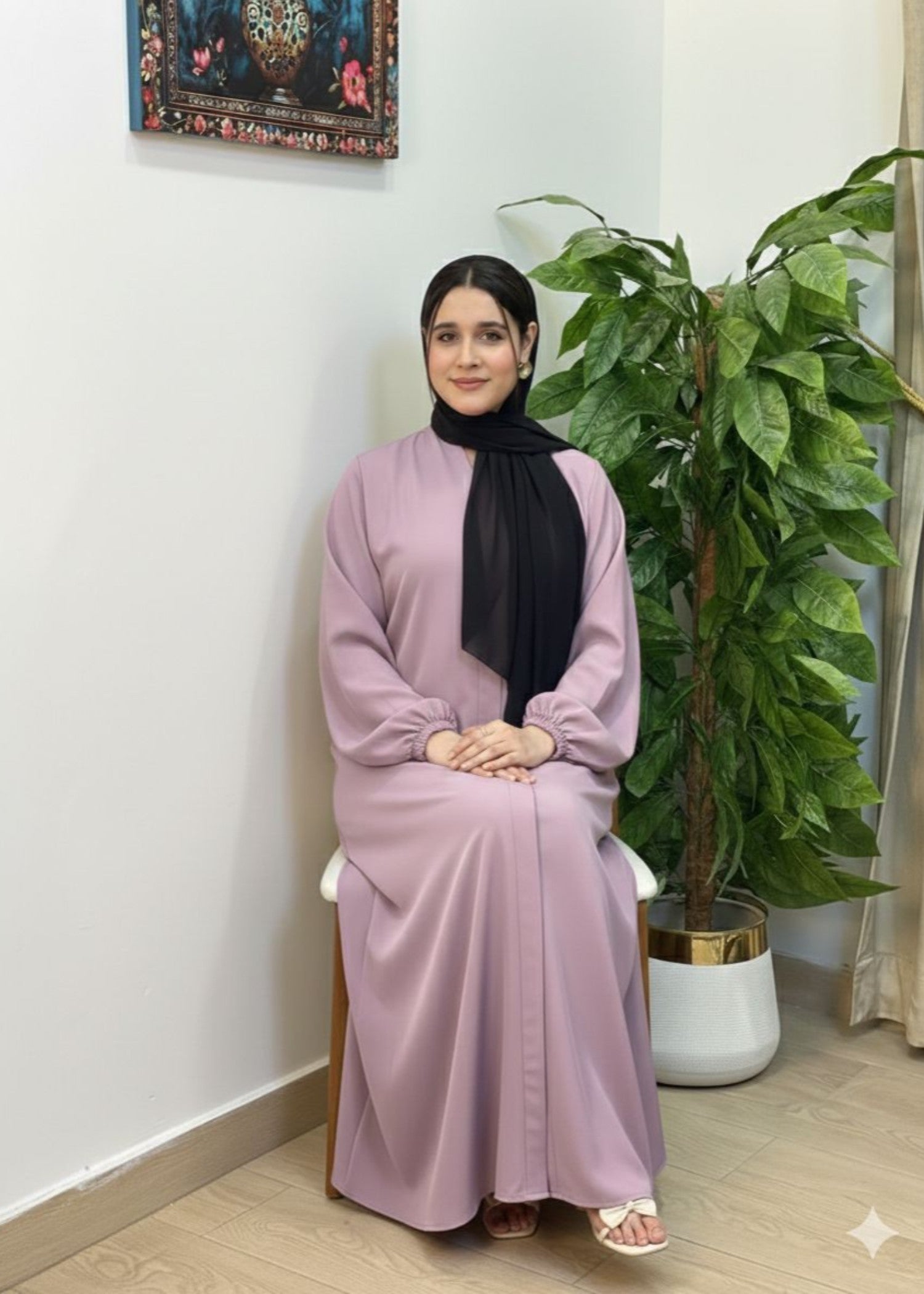 nidha Abaya in Thistle