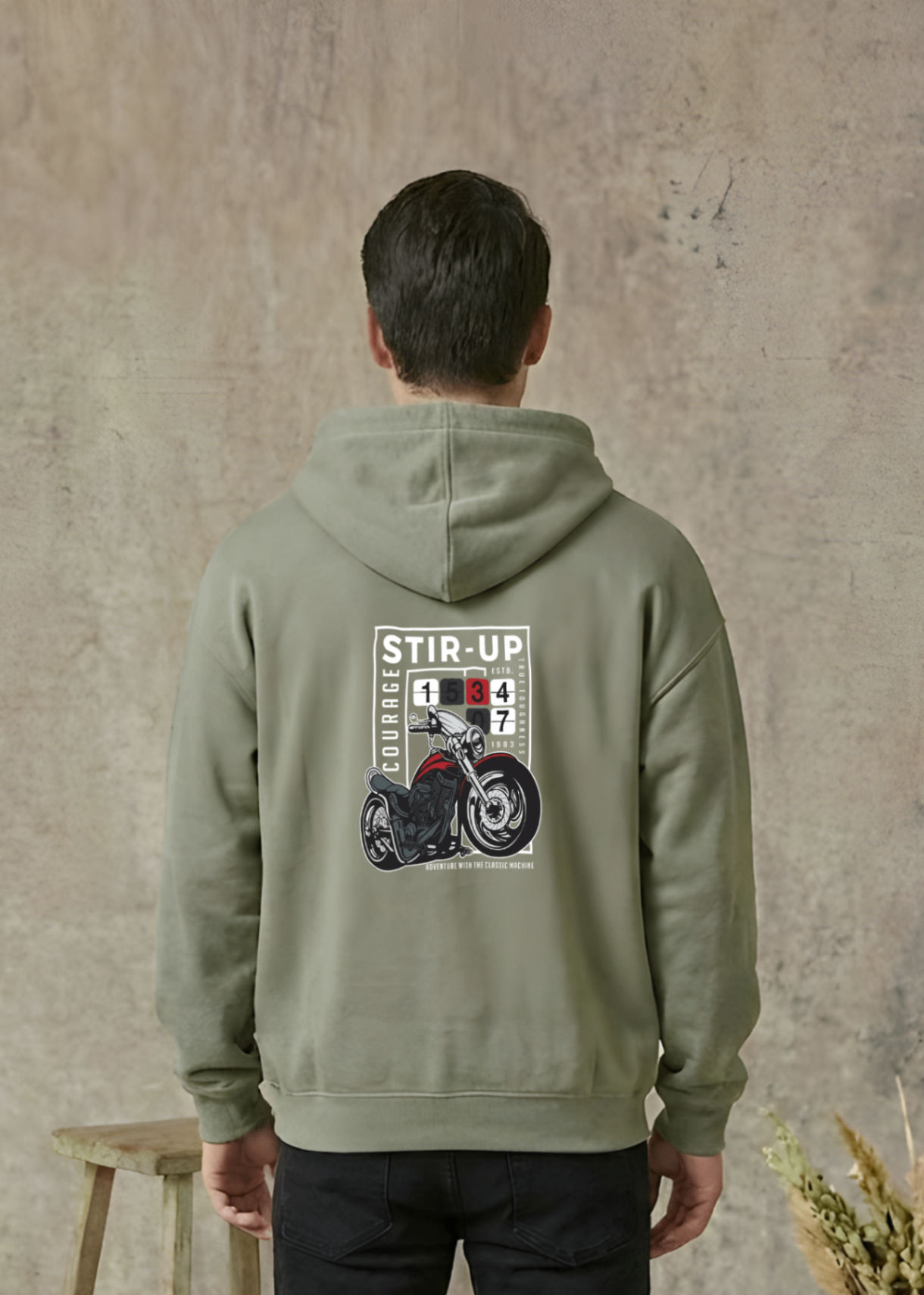 fleece Hoodie in Green