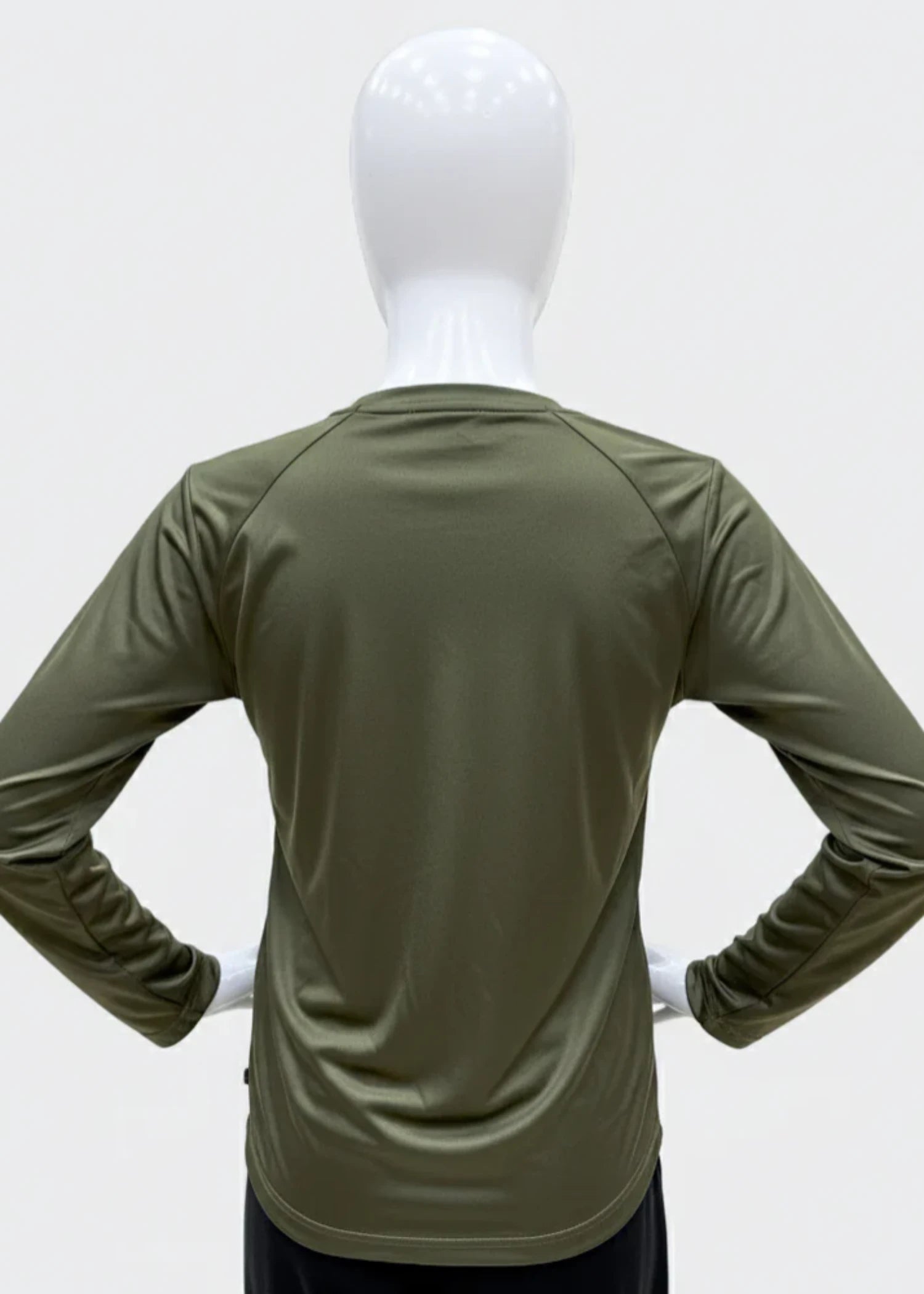 fleece T Shirt in Olive green
