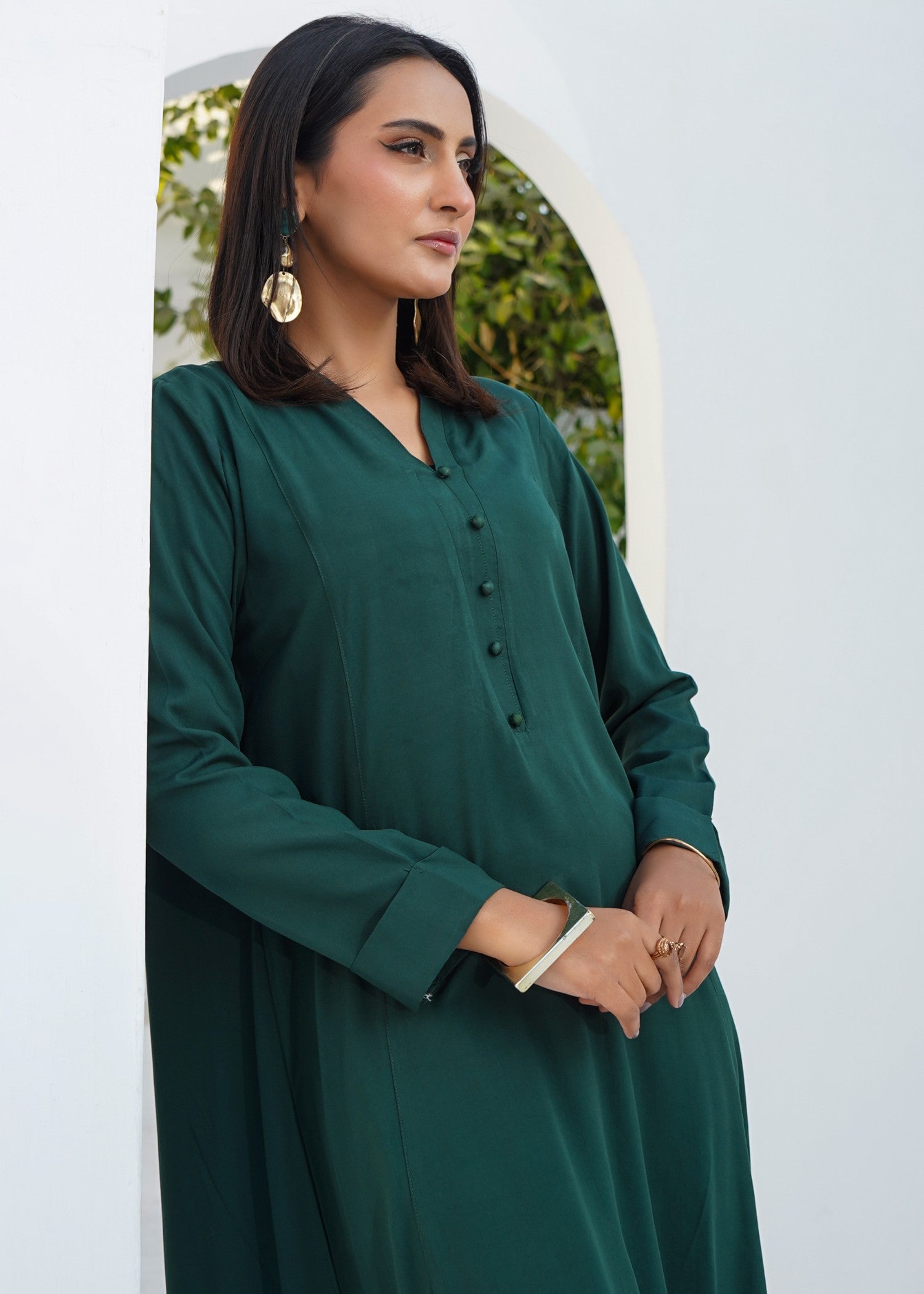 irish linen Co Ord Sets in Emerald green