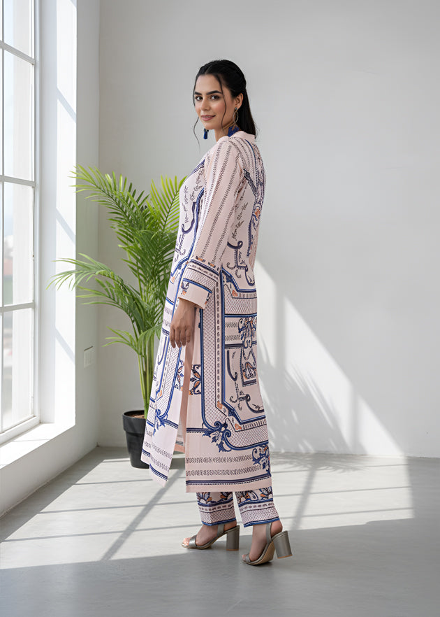 blended khaddar Co Ord Sets in Tea rose pink