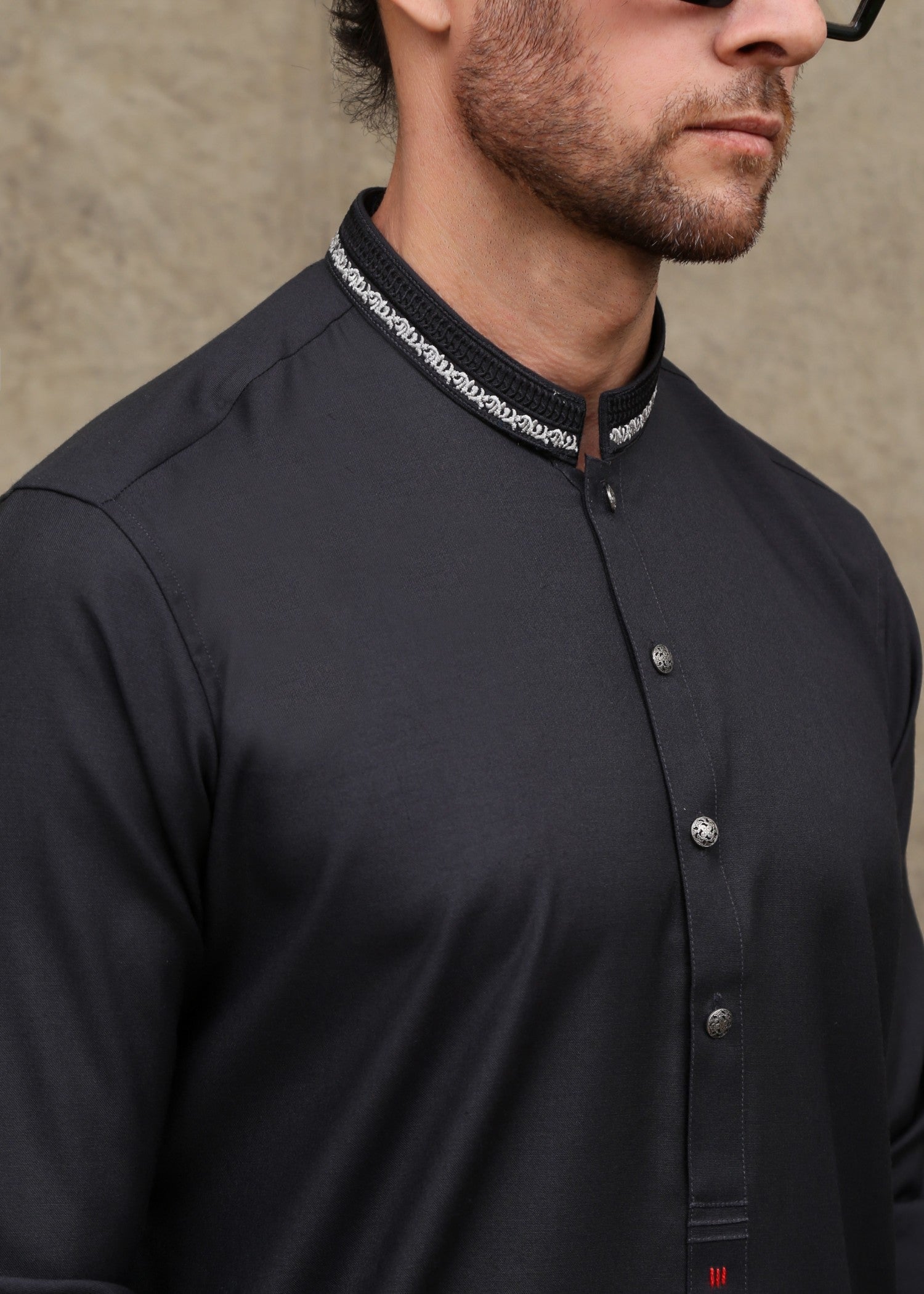 wash & wear Kurta in Charcoal by Maqsood Garments