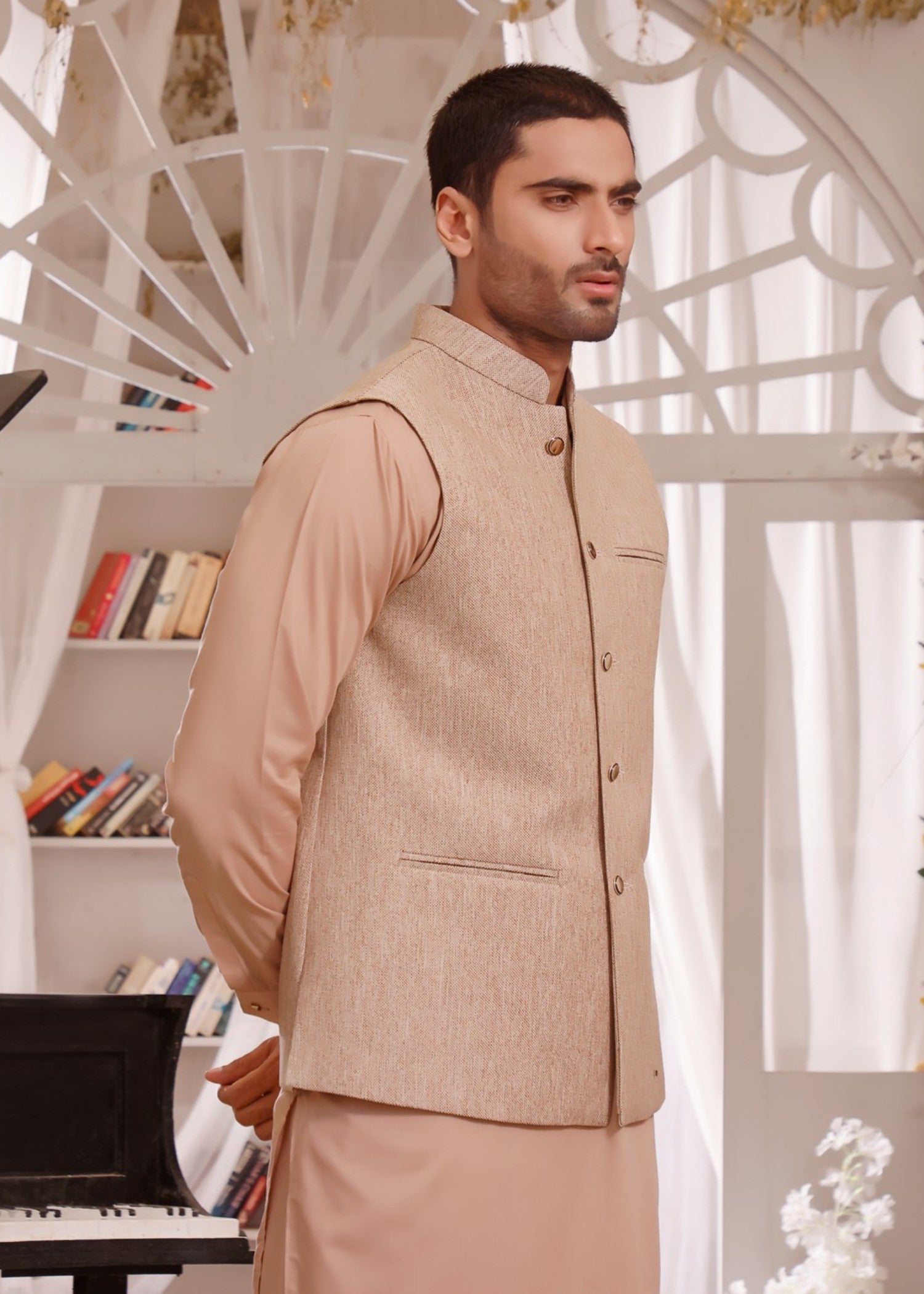 suiting Waistcoat in Beige