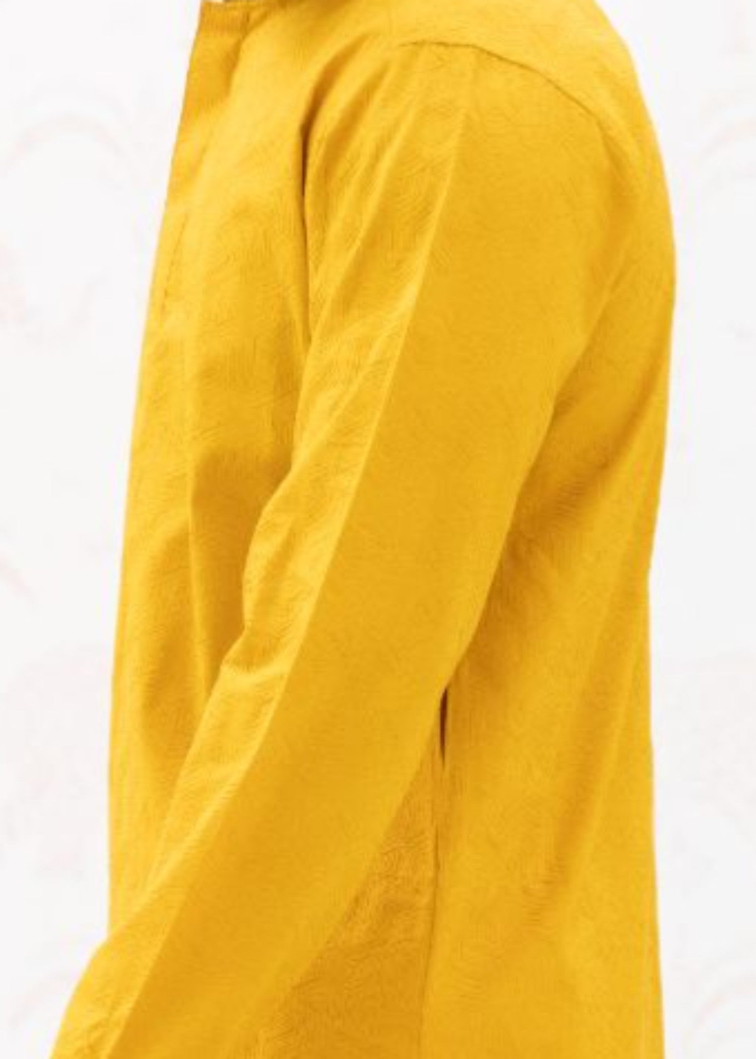 schiffli Kurta Set in Mustard