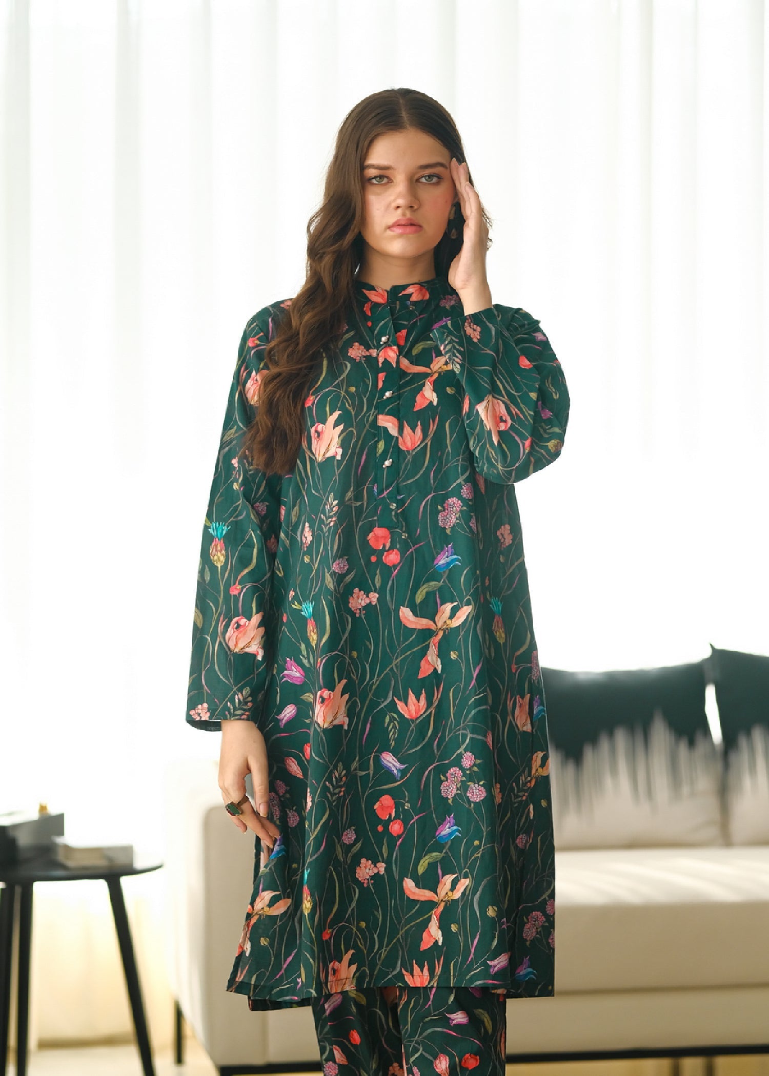 lawn Co Ord Sets in Forest green