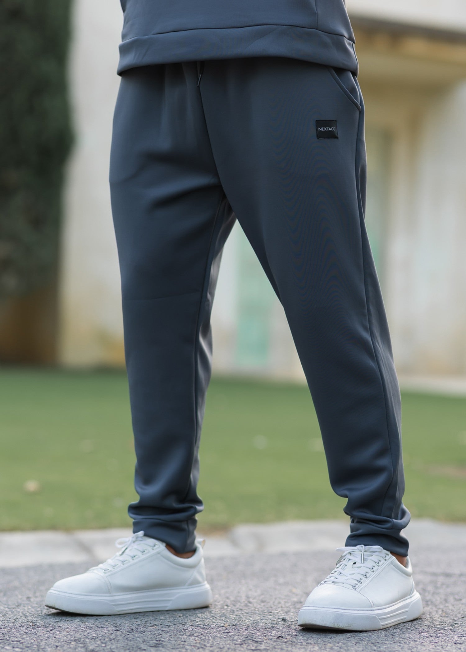 polyester-spandex Tracksuit in Steal grey
